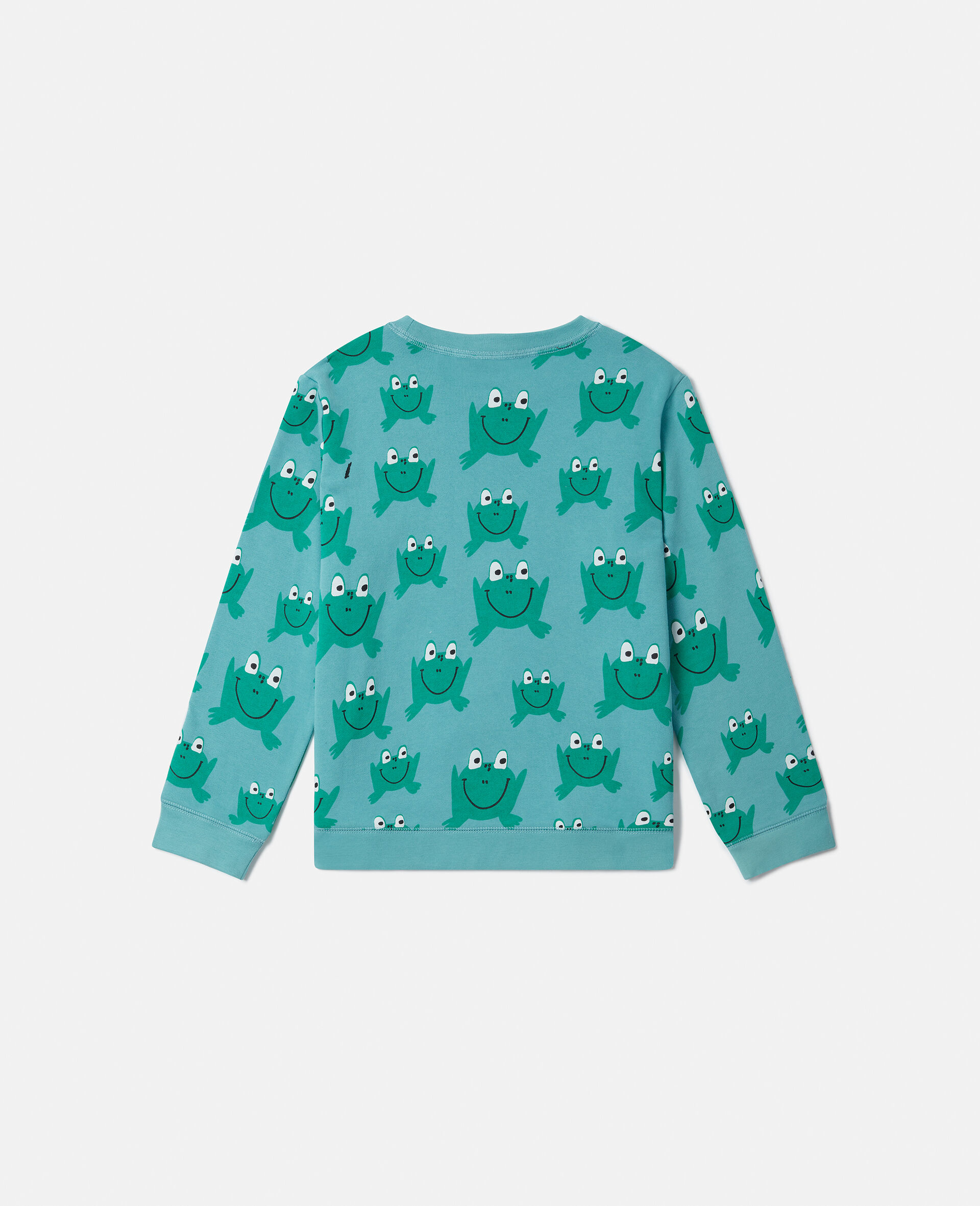 Frog Print Crewneck Sweatshirt-Blue-large image number 2