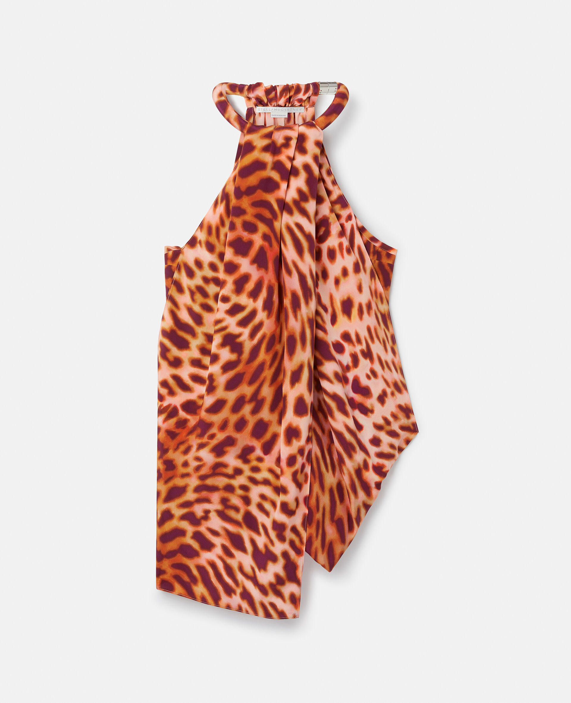 Women Martini Pink Cheetah Print Halter Top | Stella McCartney GR