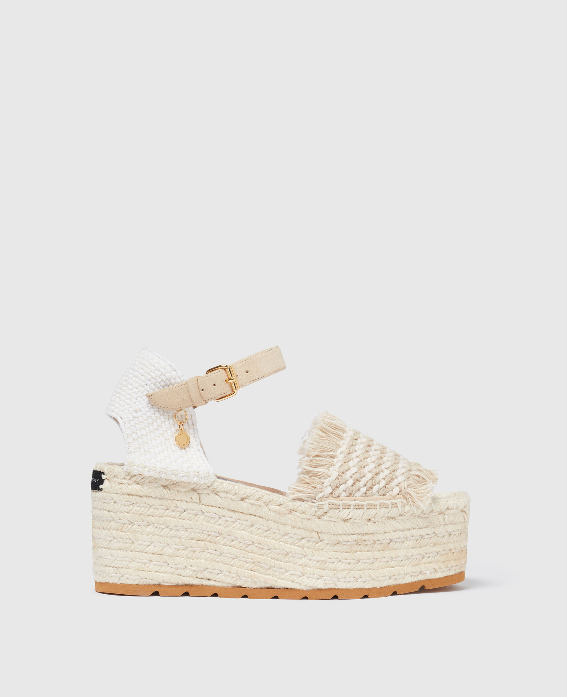 Espadrilles a plateforme et talon compense Gaia-Beige-large image number 0