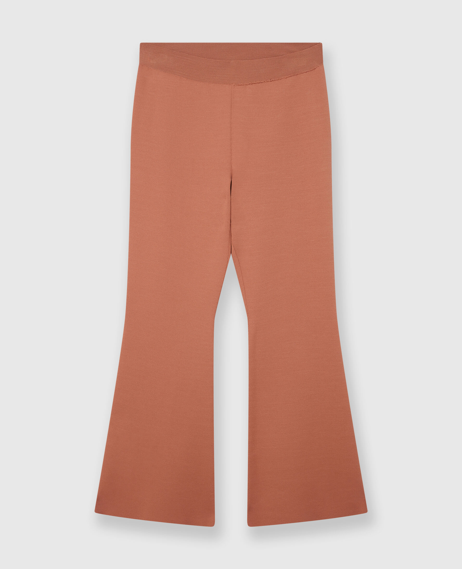 Mid-rise Flared Trousers-Cream-large image number 0
