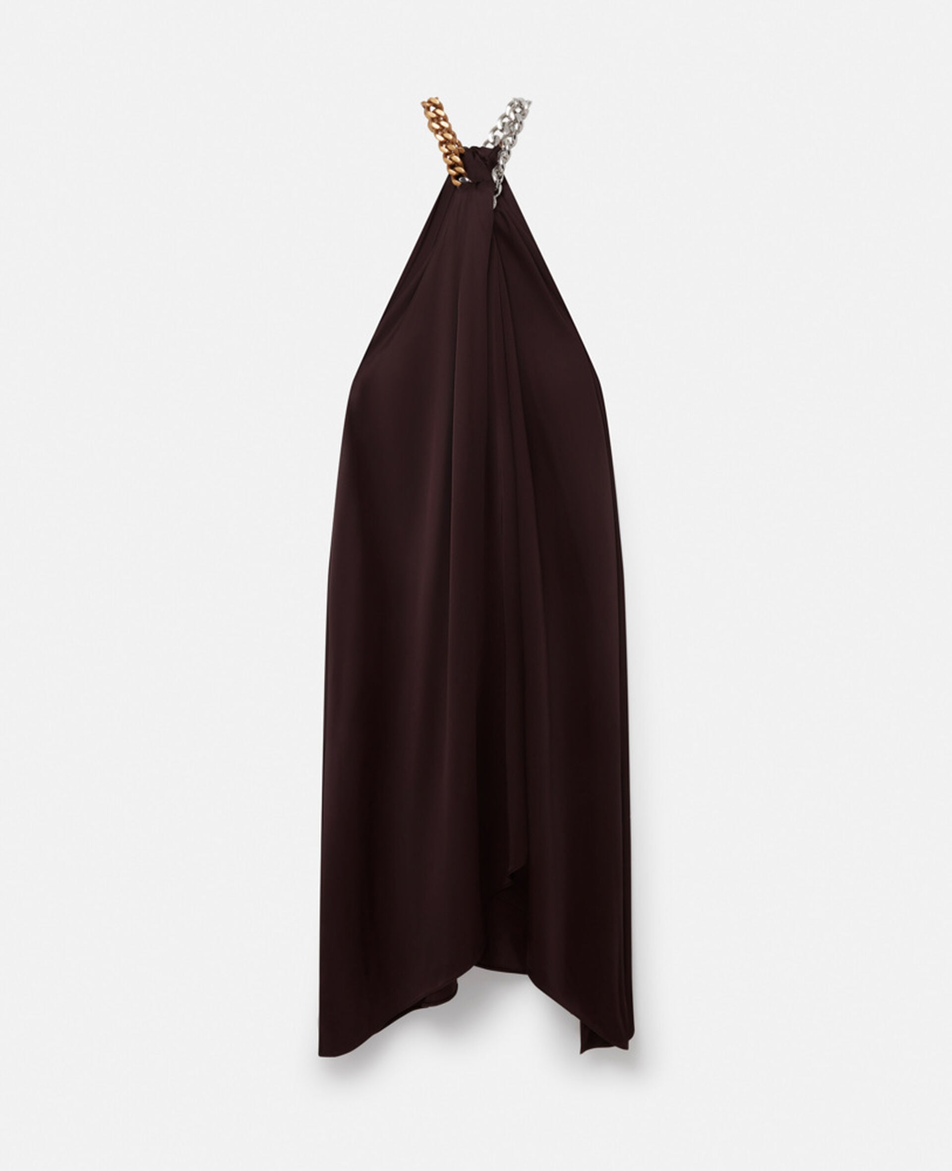 The Chain La Bella Satin Shirt with Gathers - Maroon