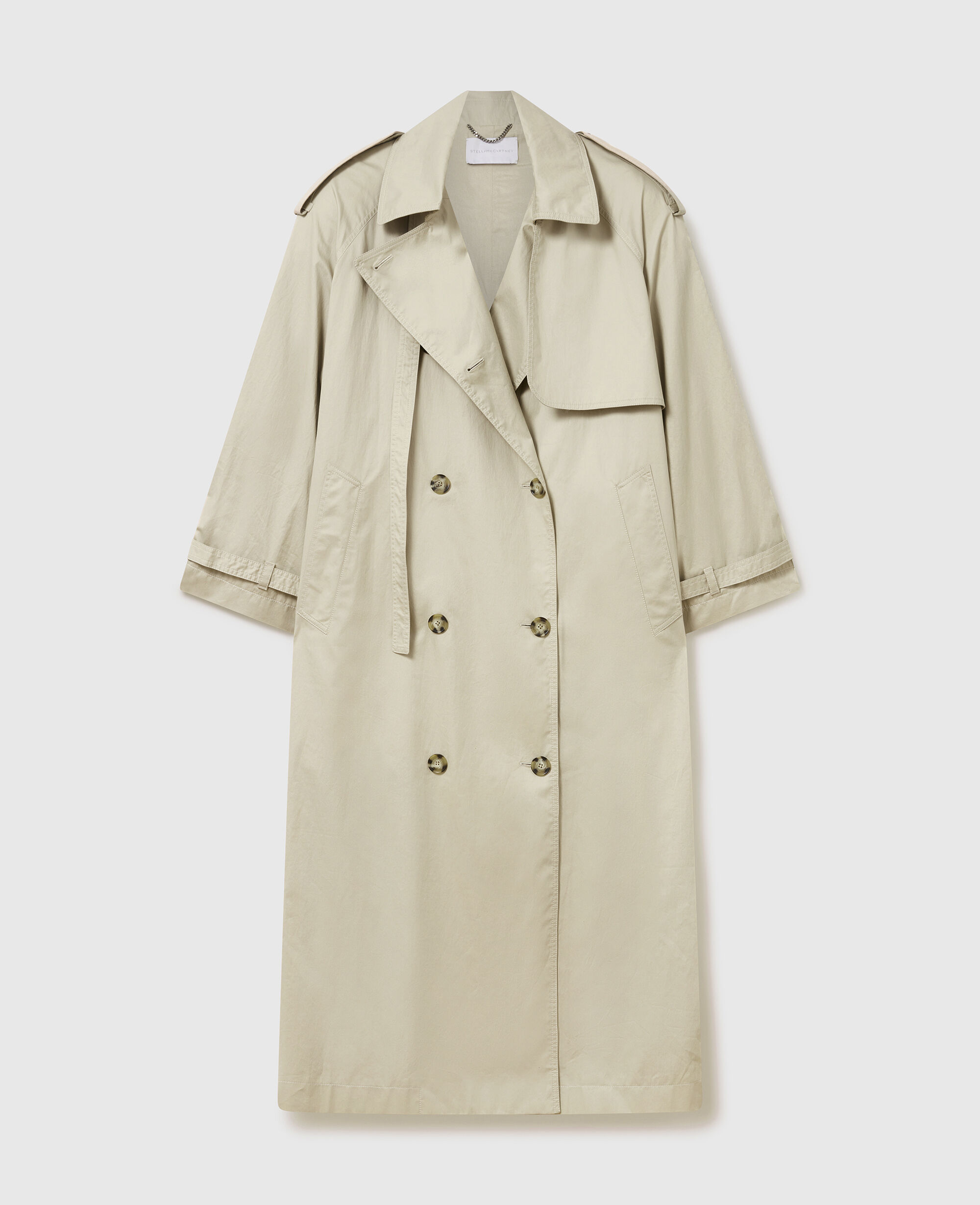 Women Sand Oversized Belted Trench Coat | Stella McCartney LV