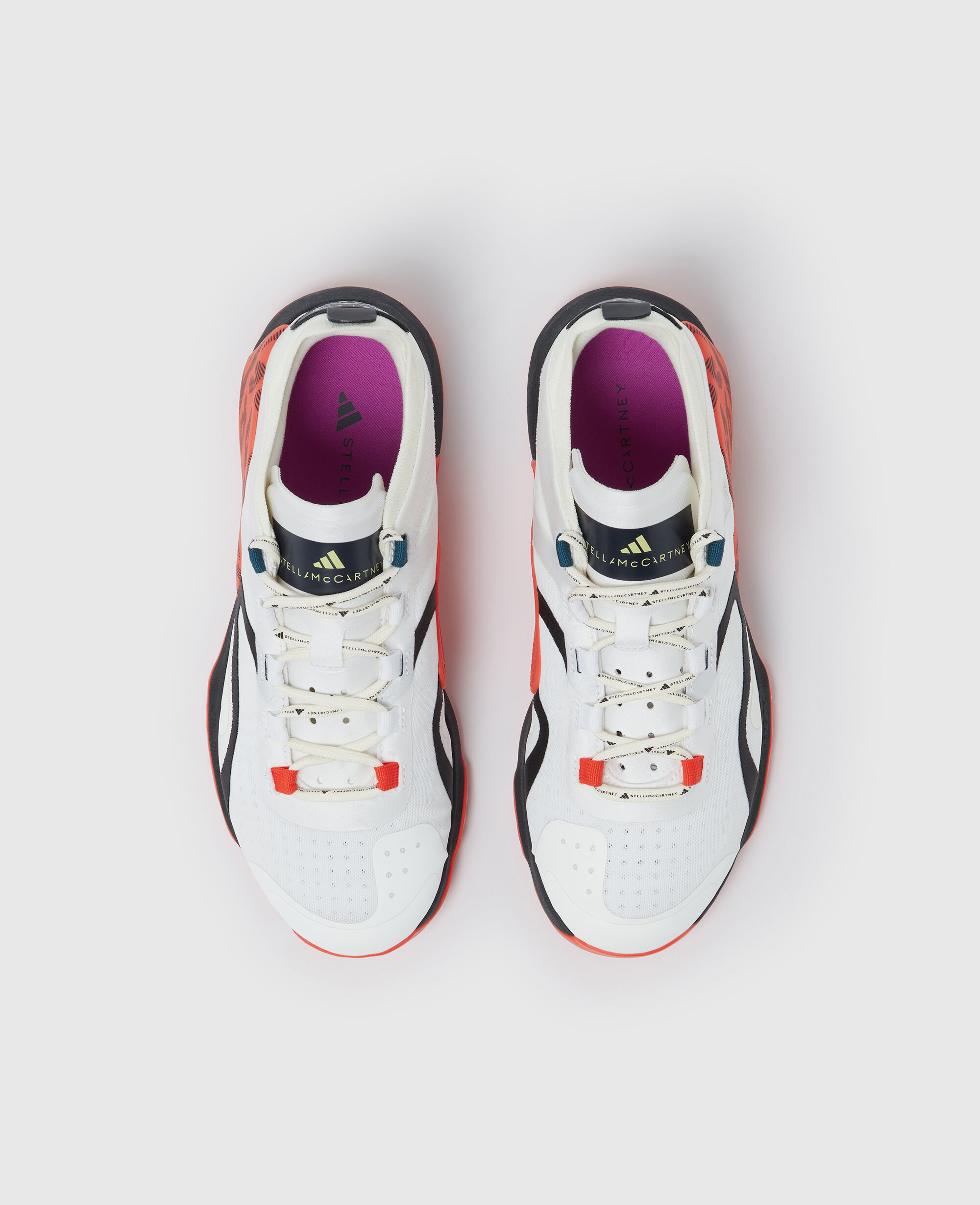 Women White/Owhite/Actora Red Dropset Sneakers | Stella McCartney US