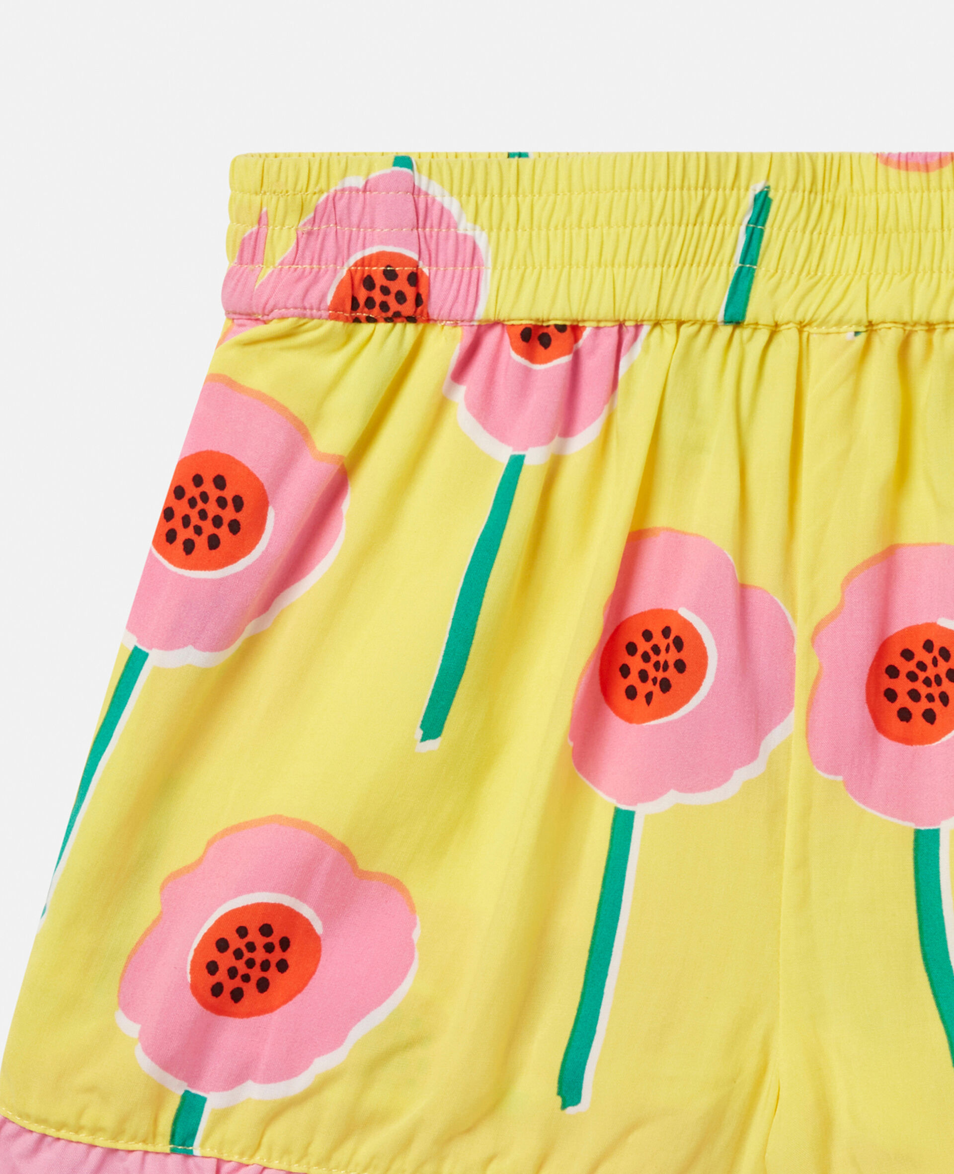 Flower Print Shorts-Multicolour-large image number 1