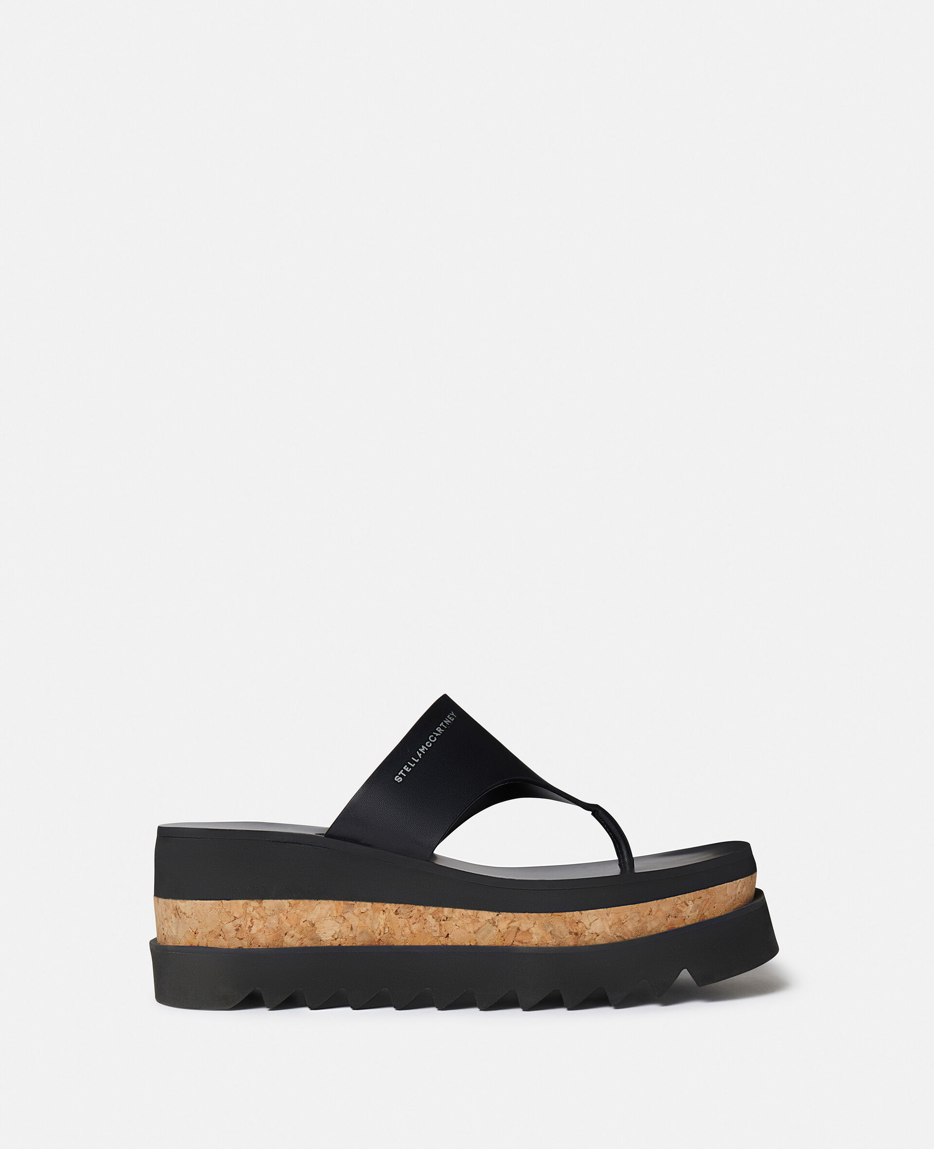 Sneak-Elyse Platform Thong Sandals-Black-medium