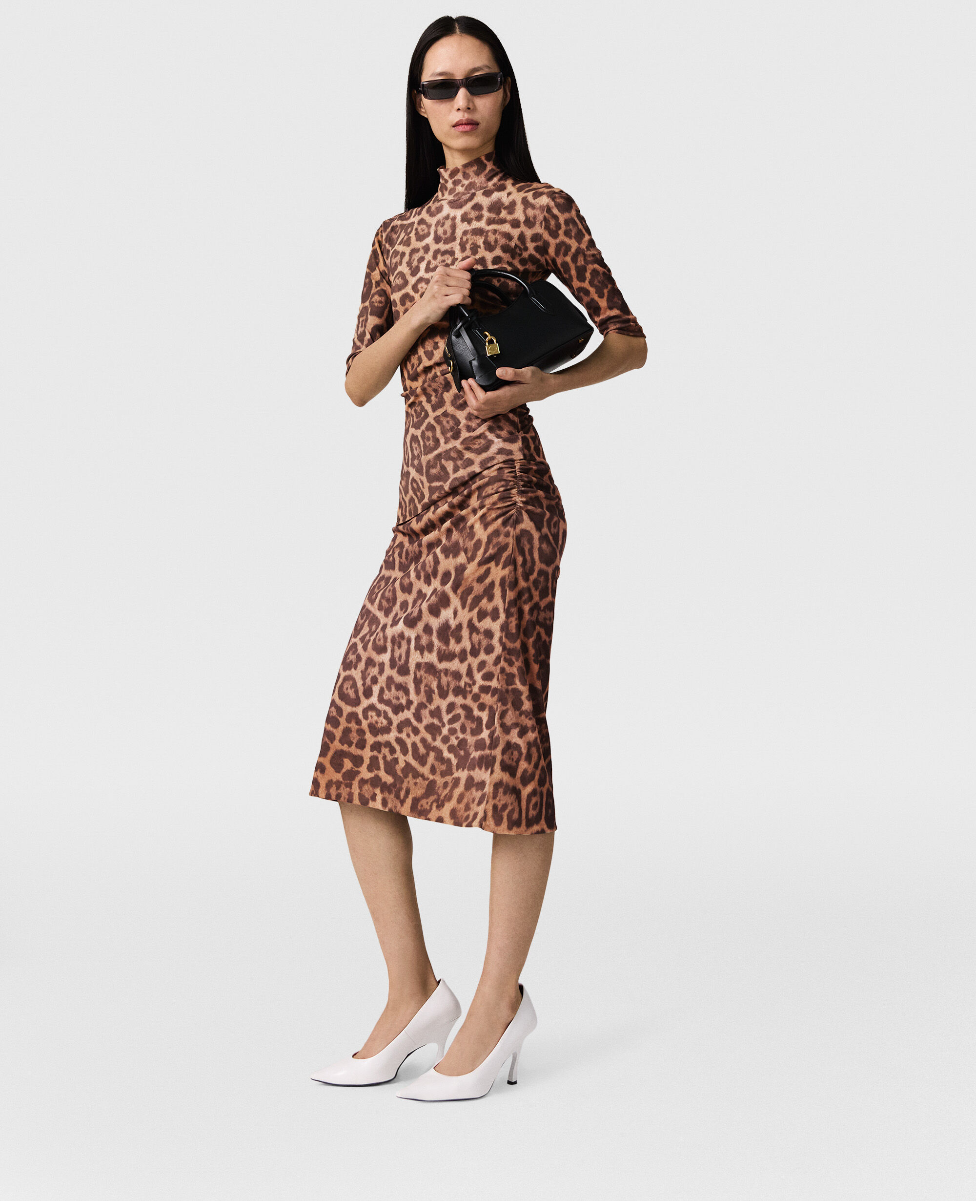 Women レオパードプリント Leopard High-Neck Top | Stella