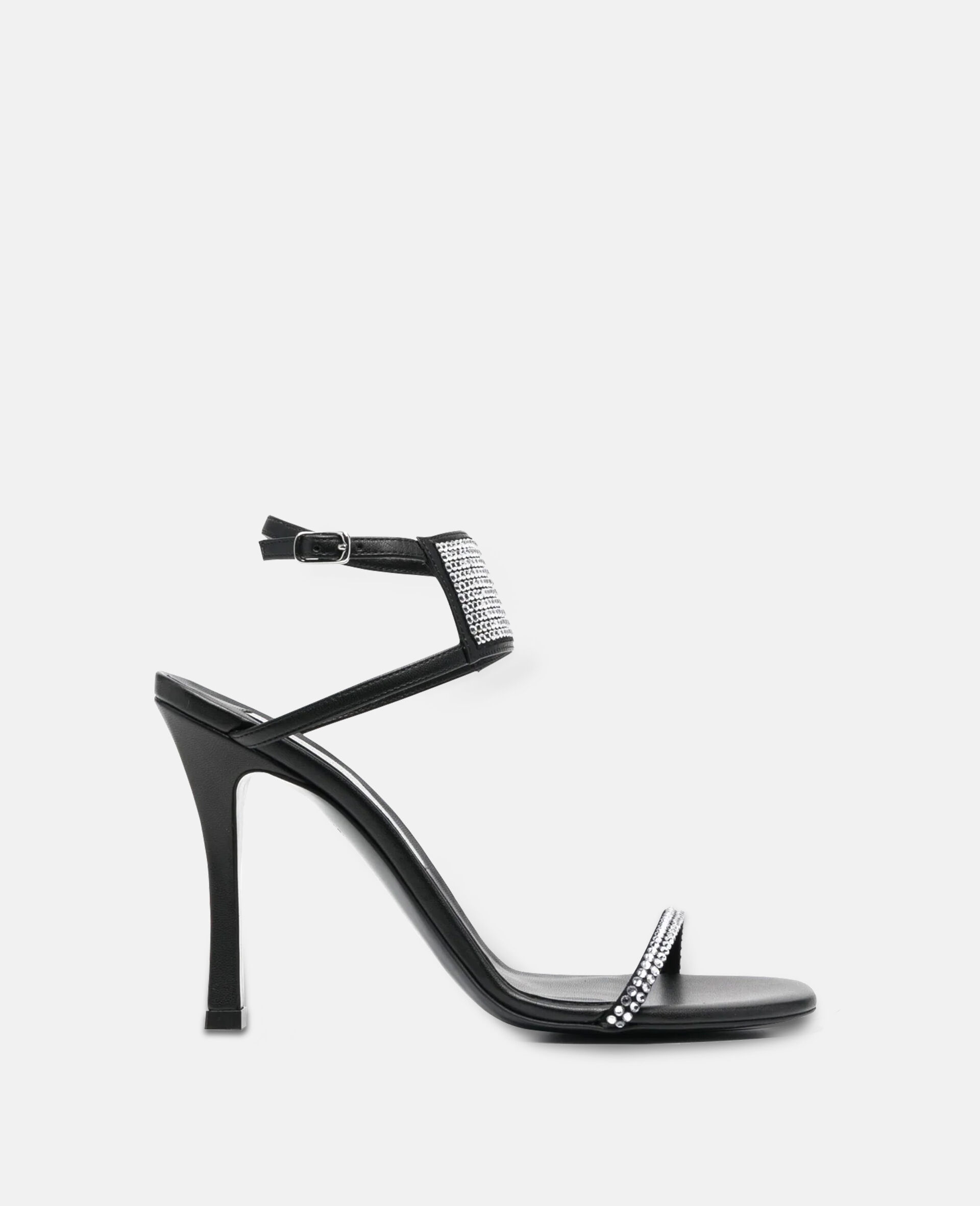 Stella 100 Crystal Stiletto Sandals-Black-large image number 0