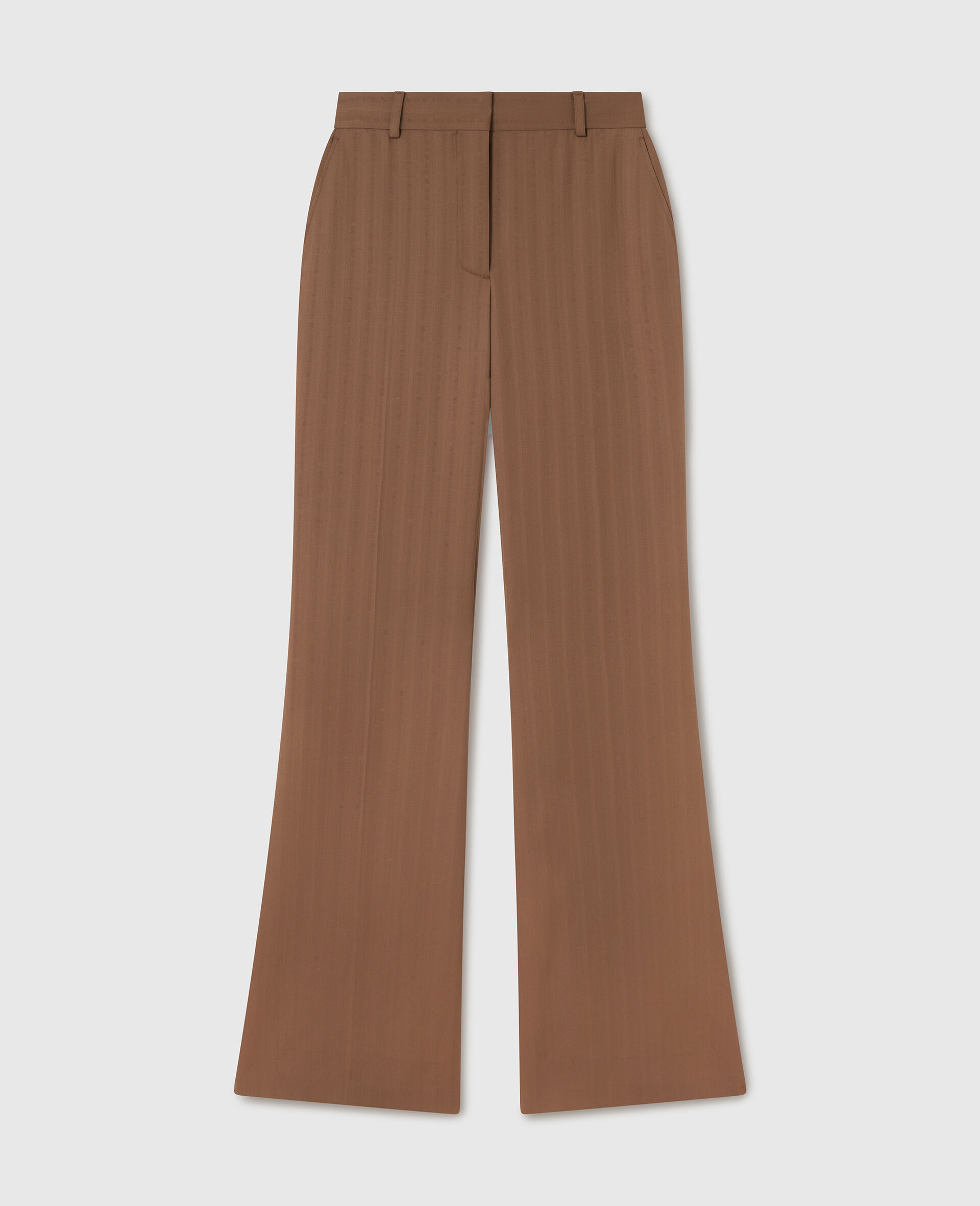Pantalon bootcut taille mi-haute-Marron-large image number 0