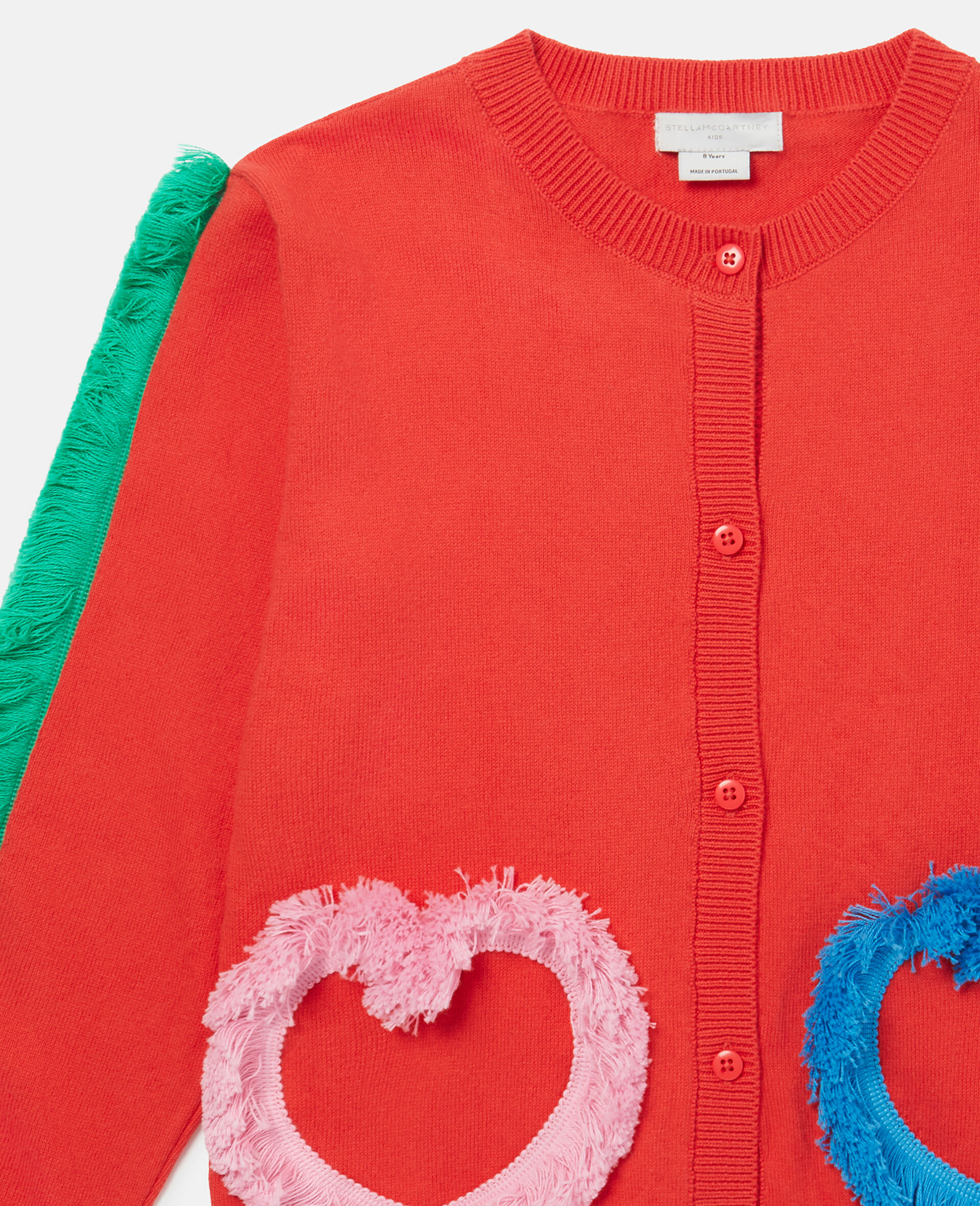 Fringed Heart Cardigan-Rouge-large image number 1