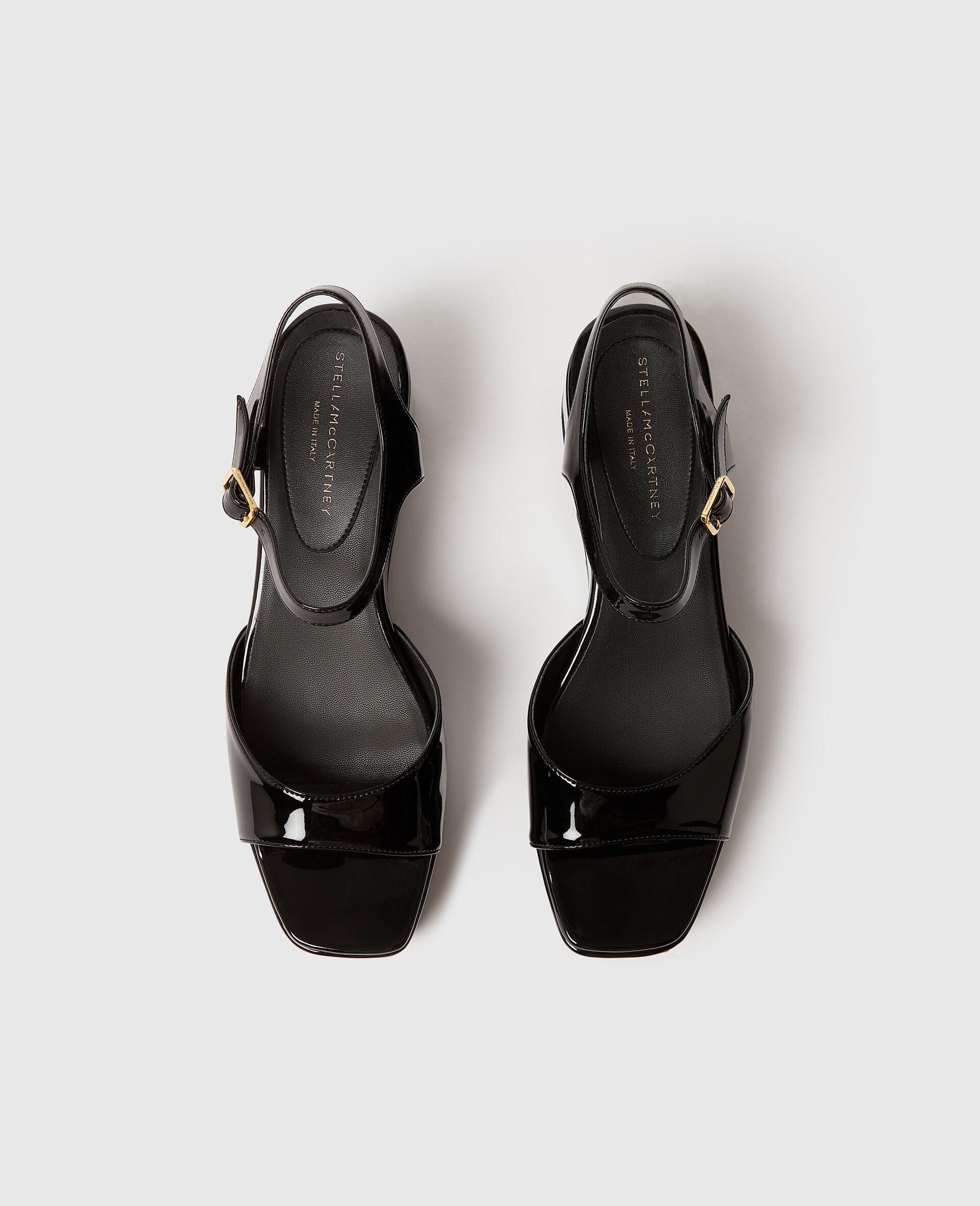 Elyse漆面厚底凉鞋-黑色-large image number 3