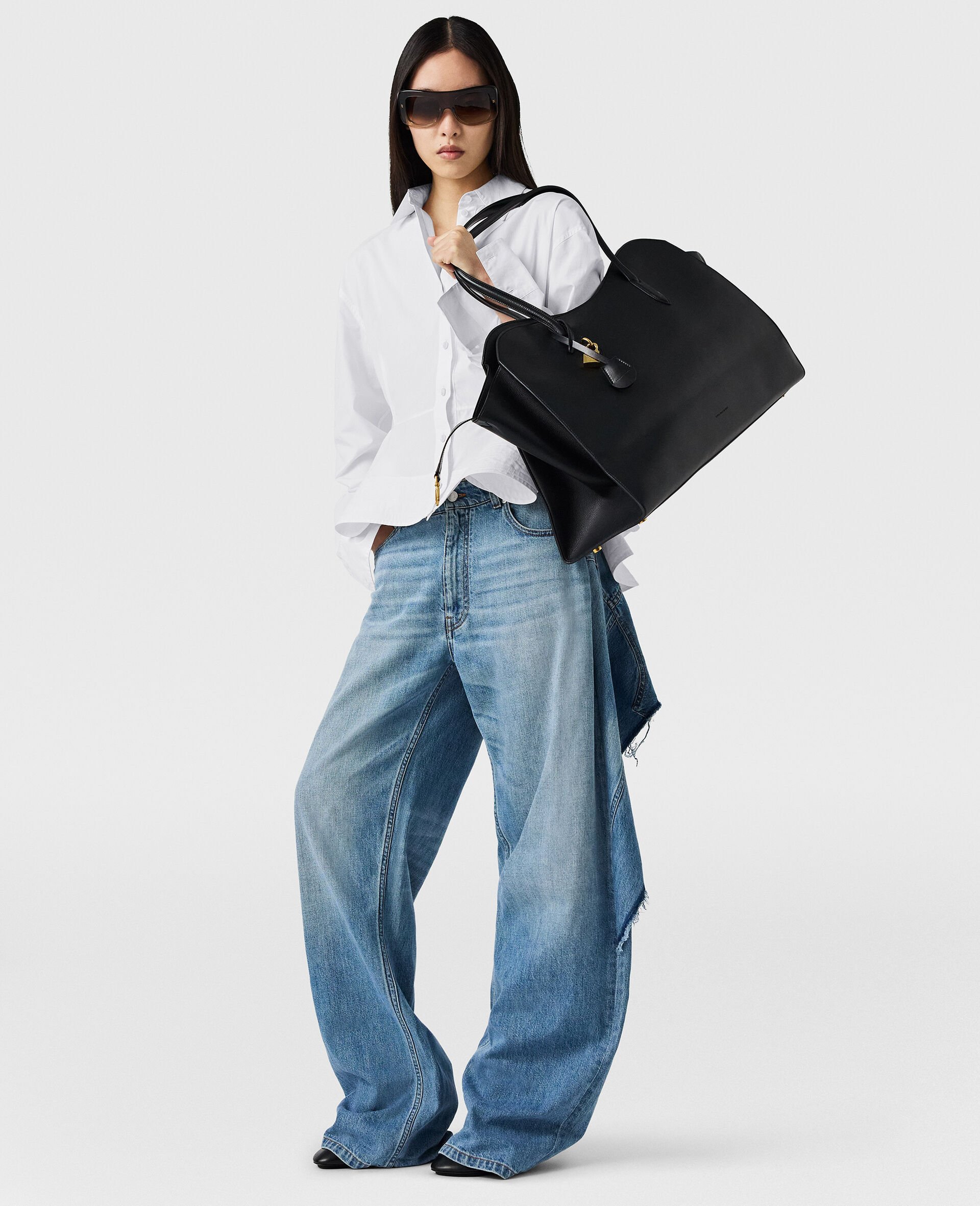 リラックスカーブ デコンストラクテッド ジーンズ-ブルー-large image number 4