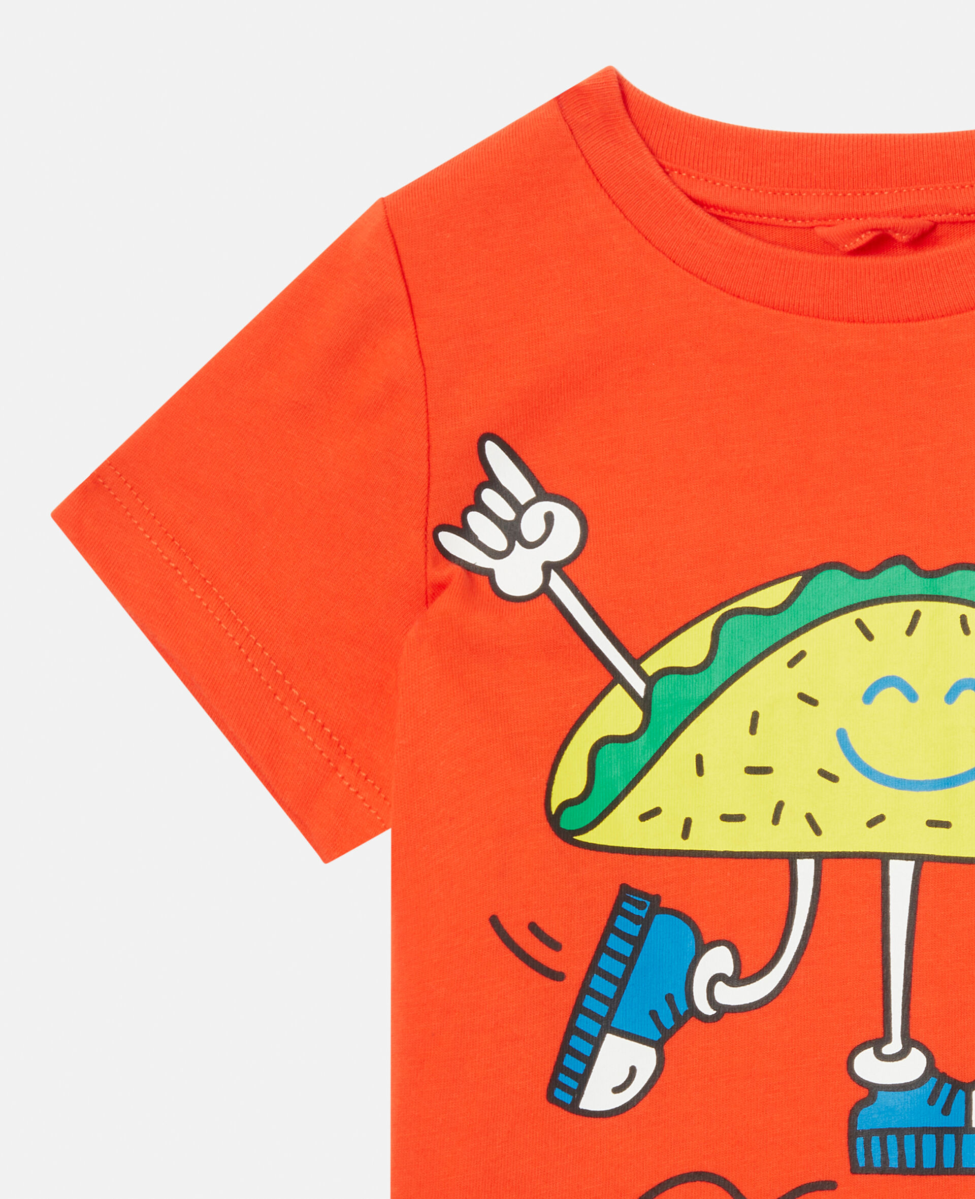 Taco Print T-Shirt-Red-large image number 1