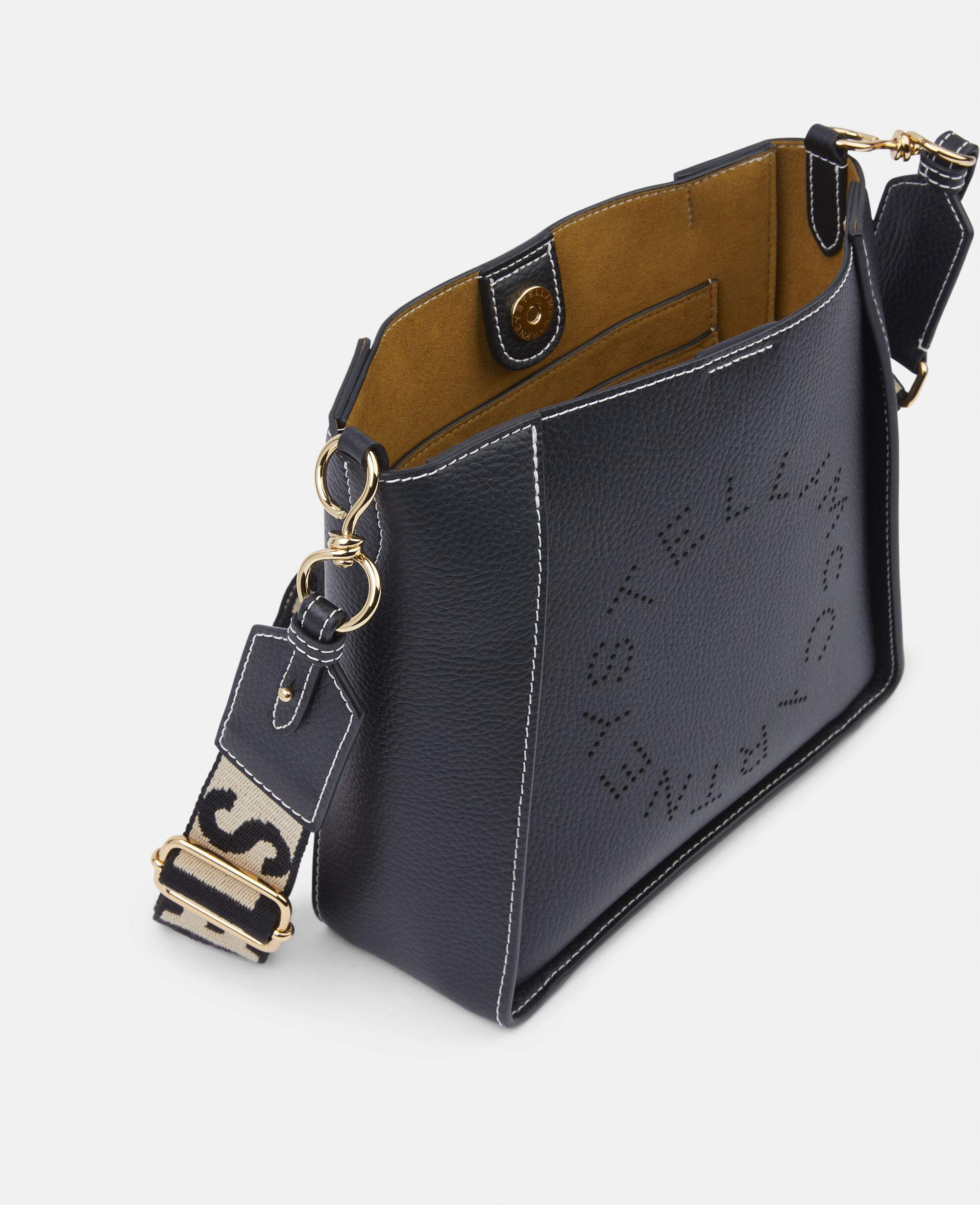 Women Black Logo Square Crossbody Bag | Stella McCartney US