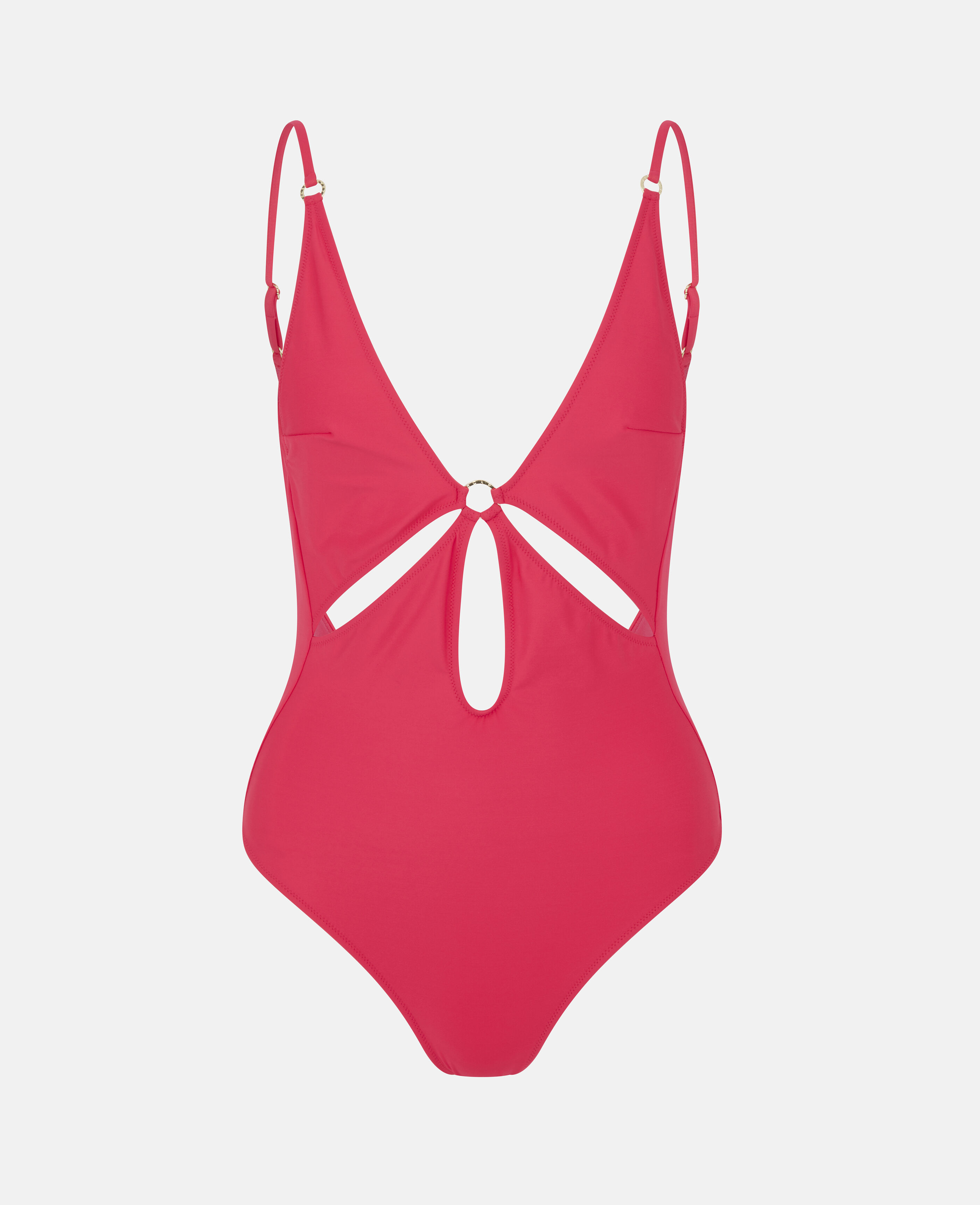 Women Hot Pink Graphic Cutout Swimsuit Stella McCartney GB