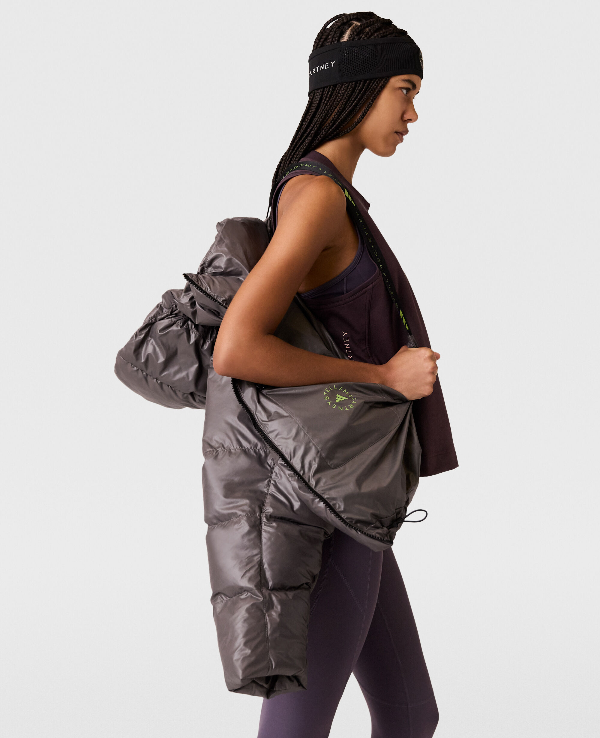 アウターその他 STELLA MCCARTNEY Women Outer 650156 3GJ800 1210 GREY Women Gray TrueNature Short Padded Coat | Stella McCartney US
