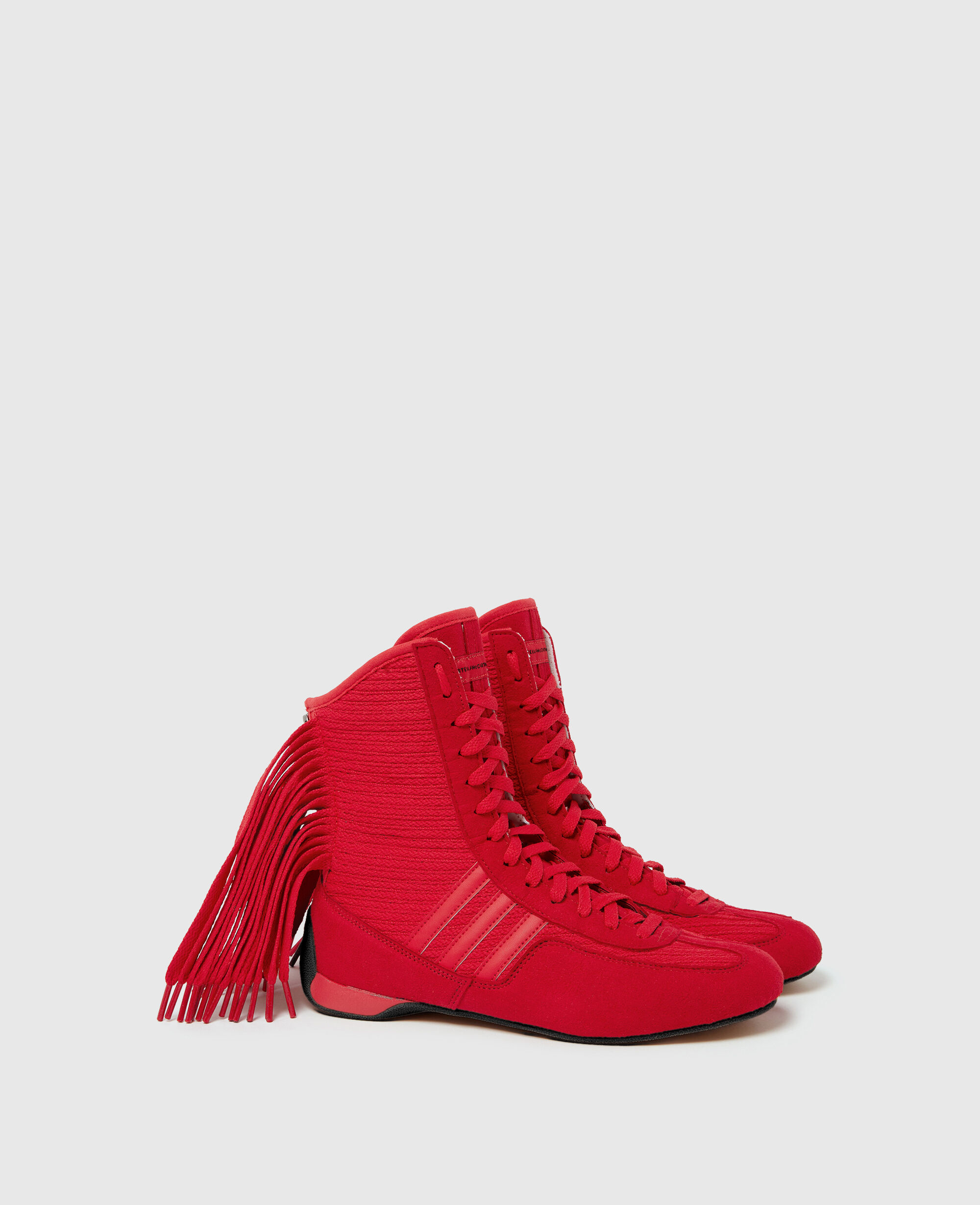 Women Red Rasant Fringe High-Top Trainers | Stella McCartney HK