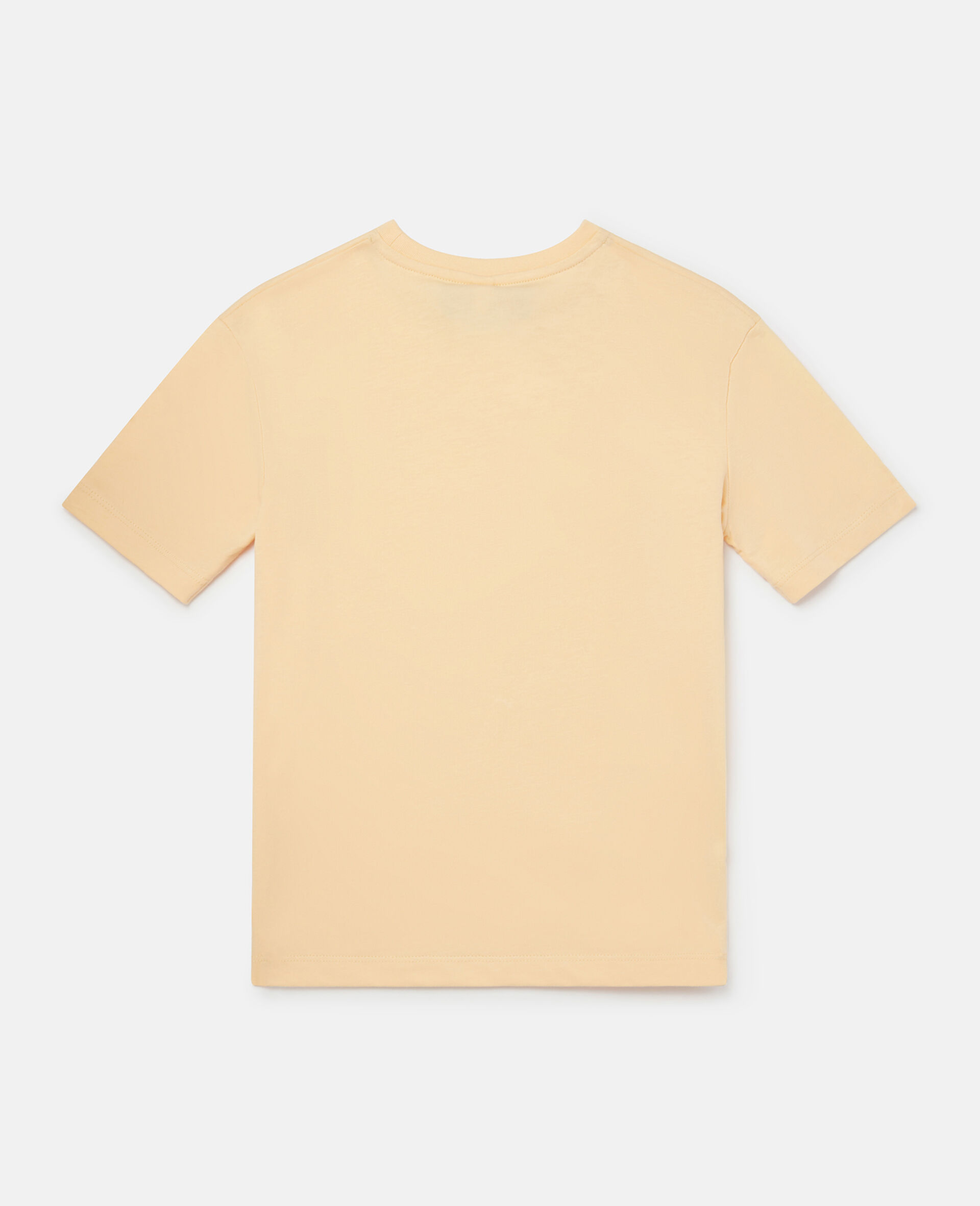 Little Black Bunny Print T-Shirt-Orange-large image number 1