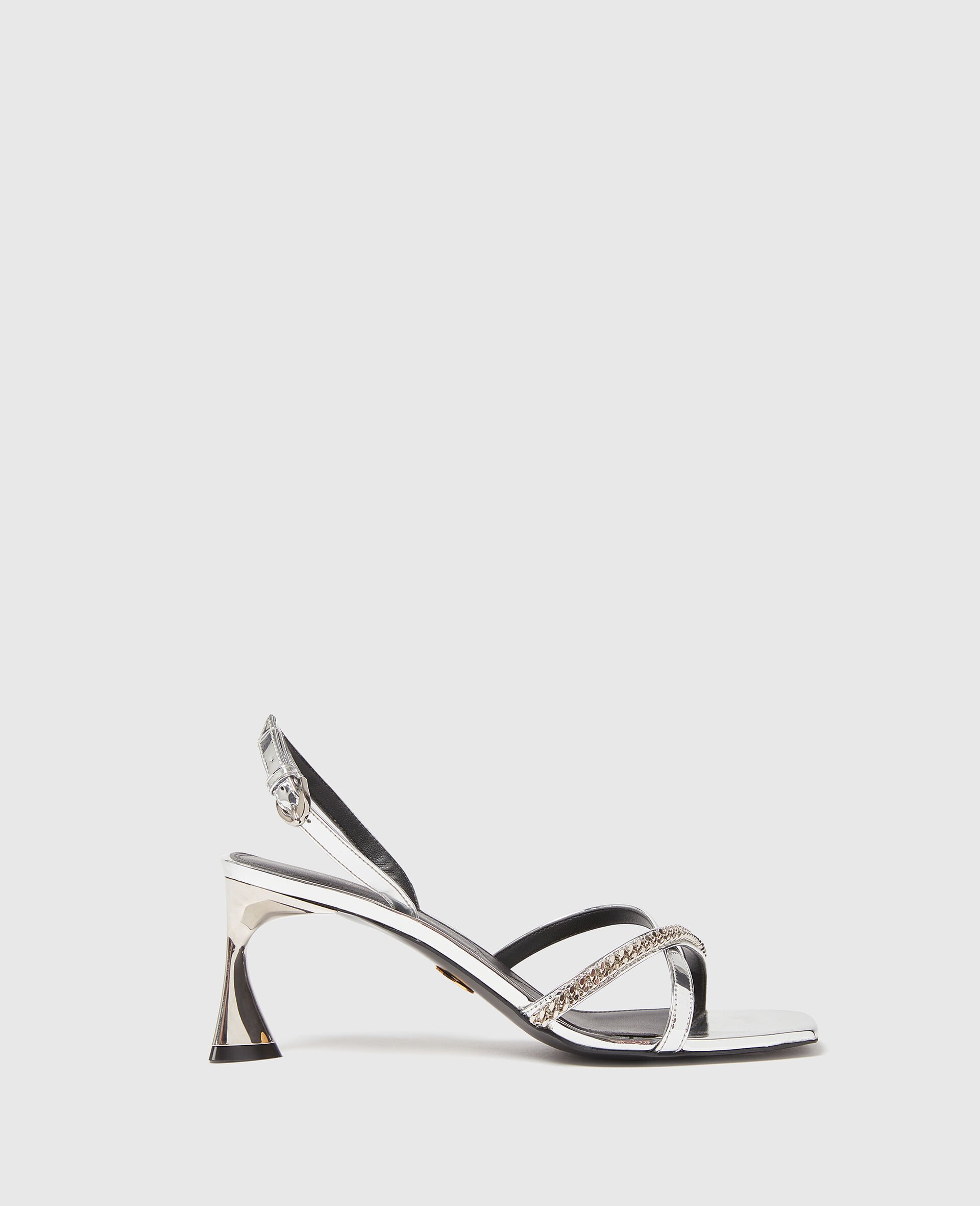 Elsa Metallic Heeled Sandals-Silver-medium
