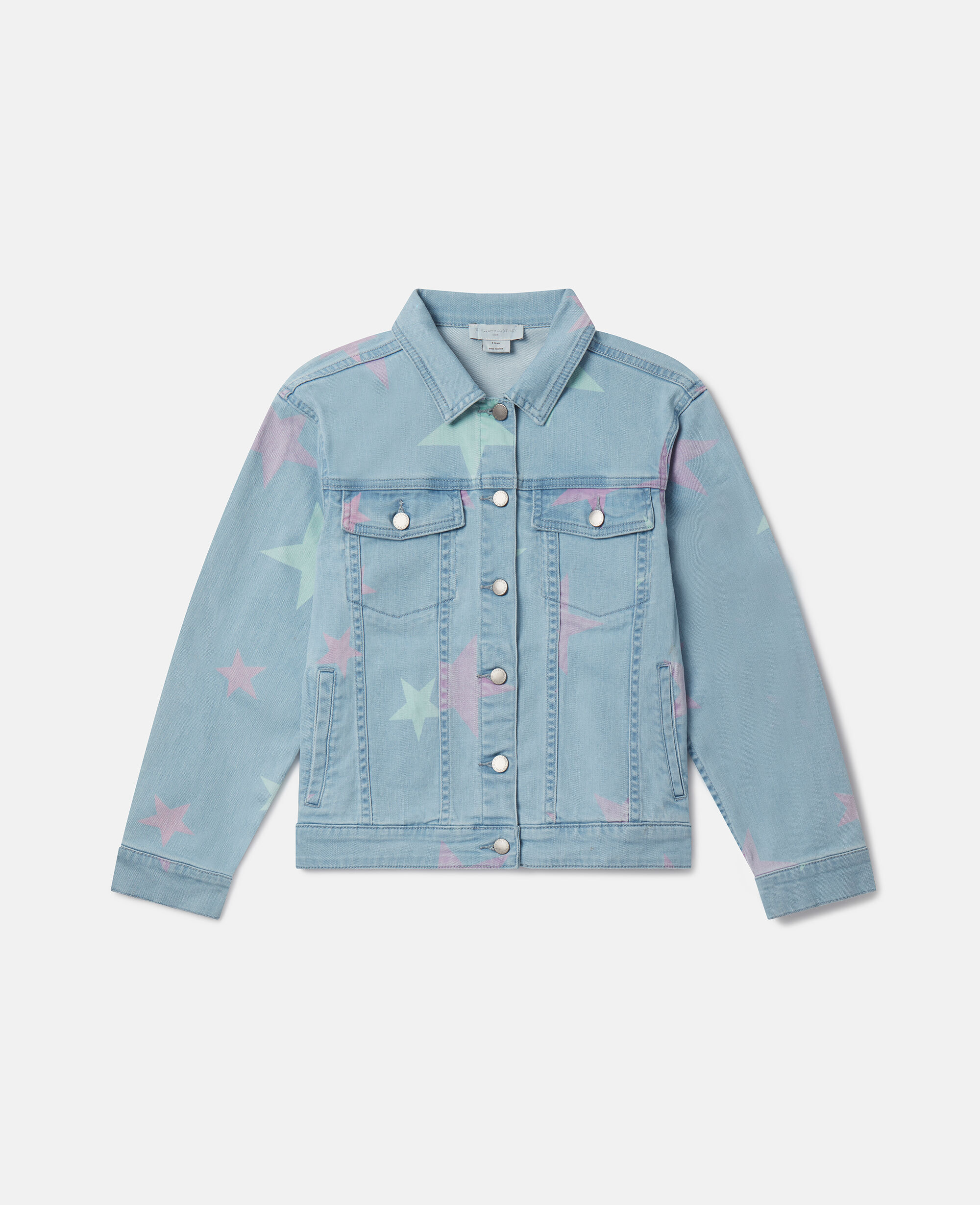 Women Blue Stella Star Print Denim Jacket Stella McCartney GB