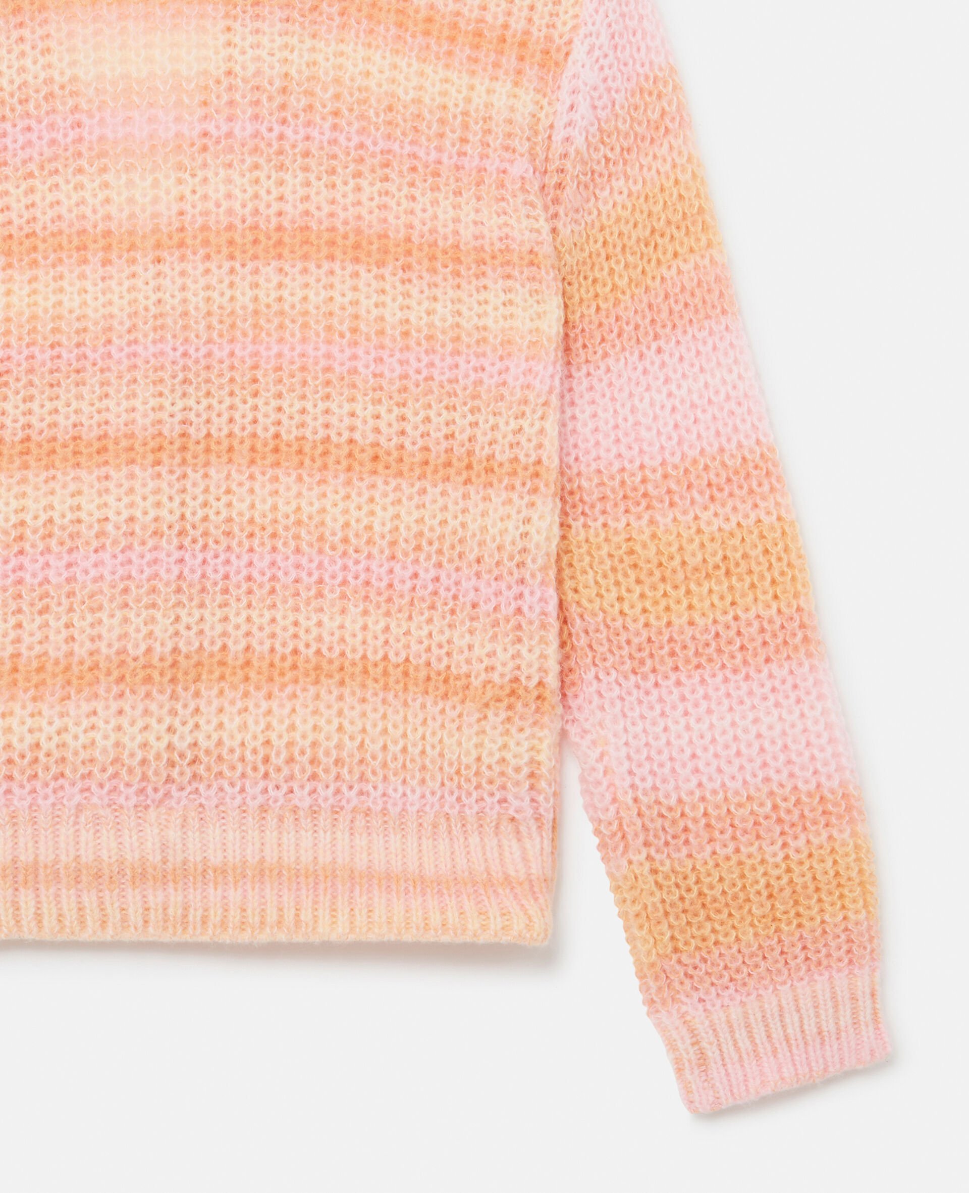 Rainbow Striped Knitted Cardigan-Pink-large Rainbow Striped Knitted Cardigan-Pink-large image number 3