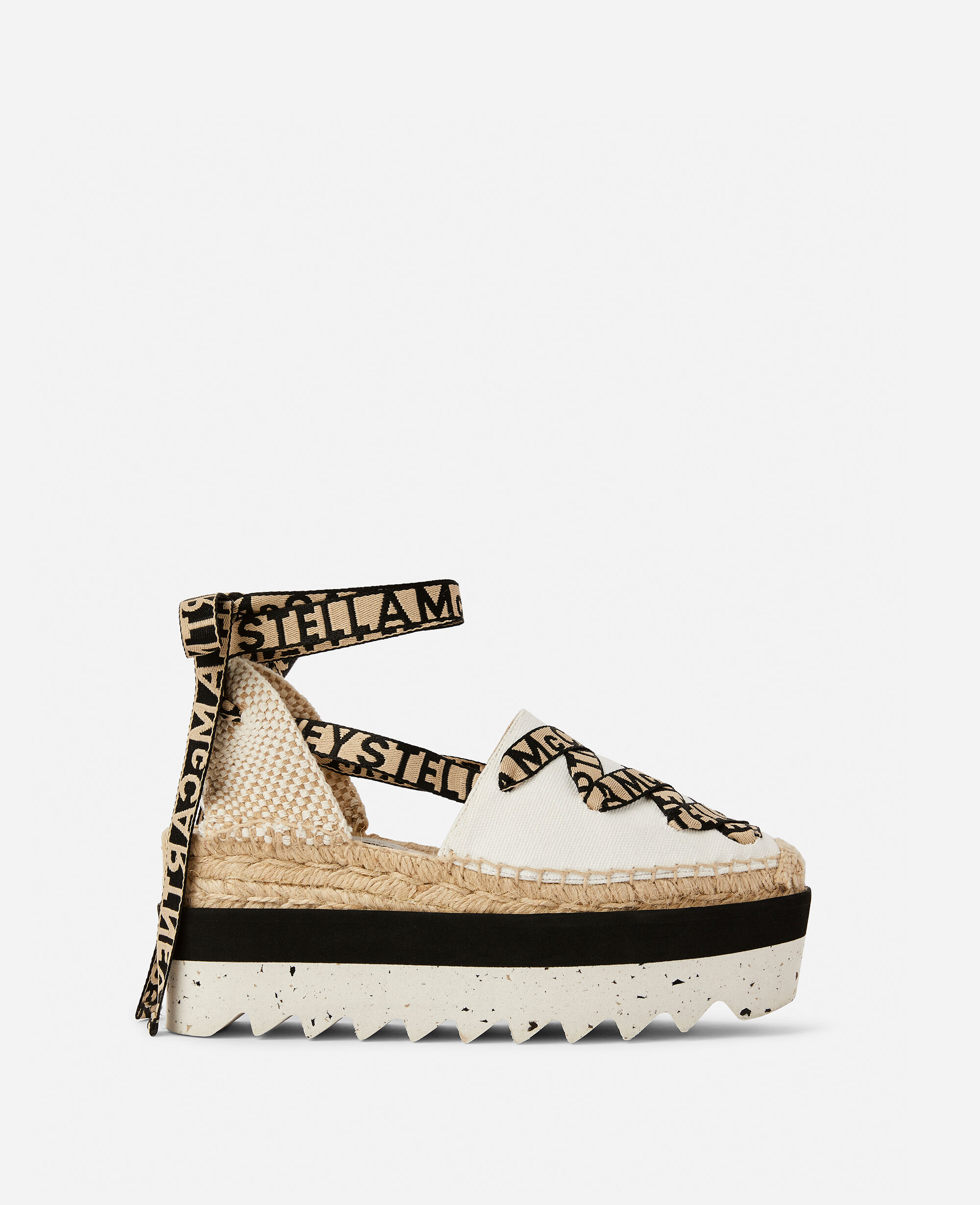 ステラマッカートニー ガイア プラットフォーム エスパドリーユ Women White Gaia Platform Espadrilles | Stella McCartney US