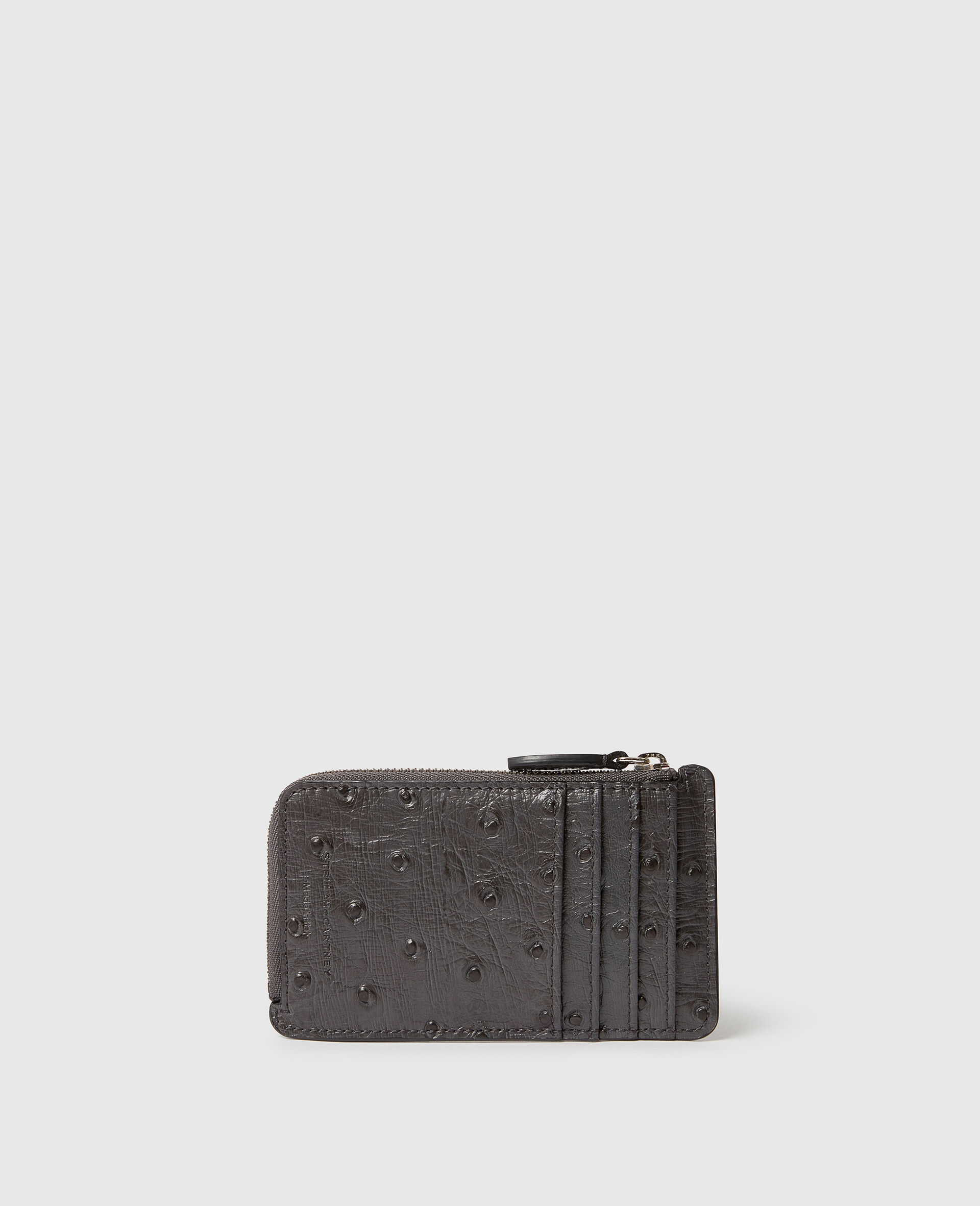 Ryder Ostrich Zip Cardholder-Grey-large image number 2