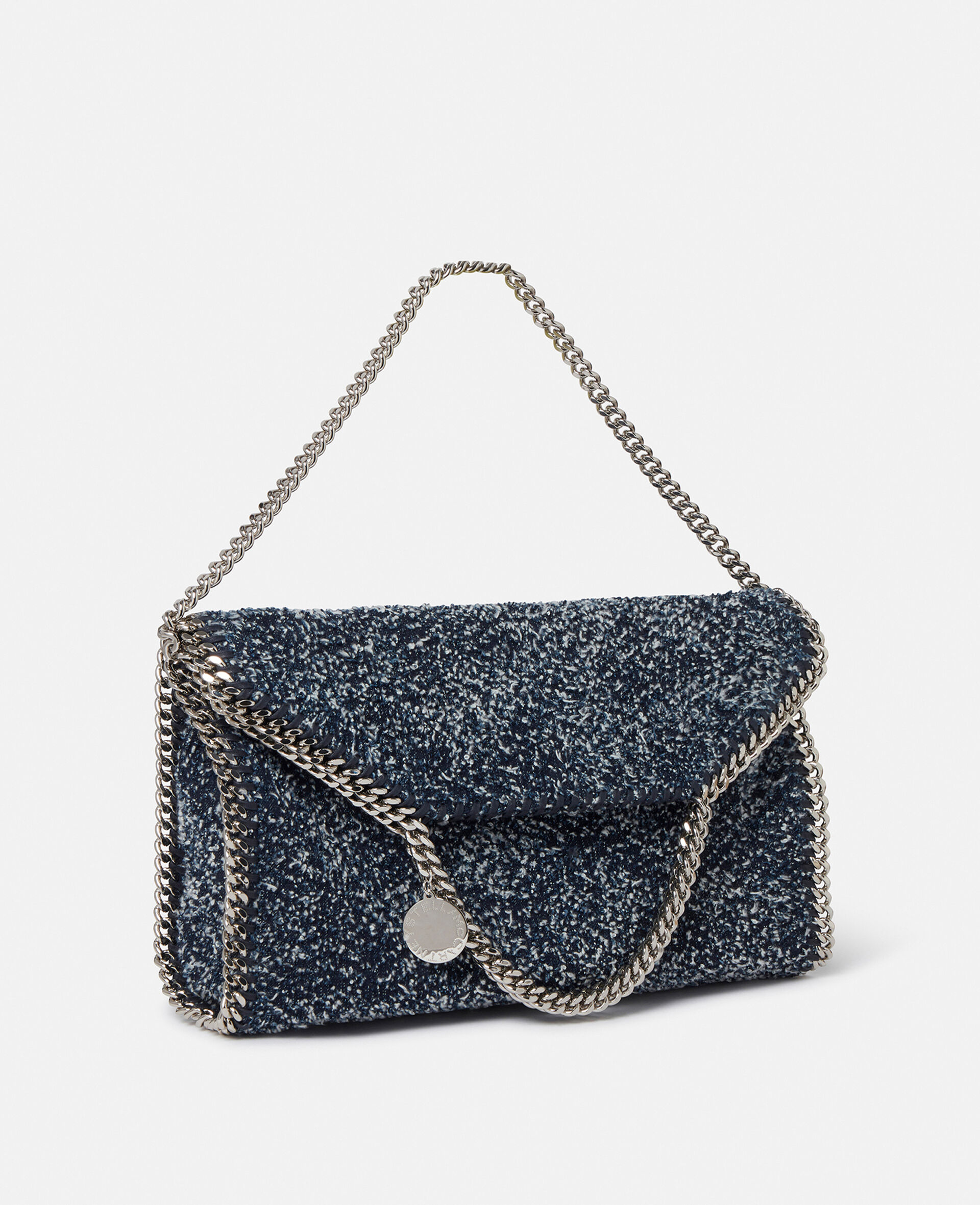 Falabella Fold-Over Boucl&eacute; Tote Bag-Blue-large image number 2