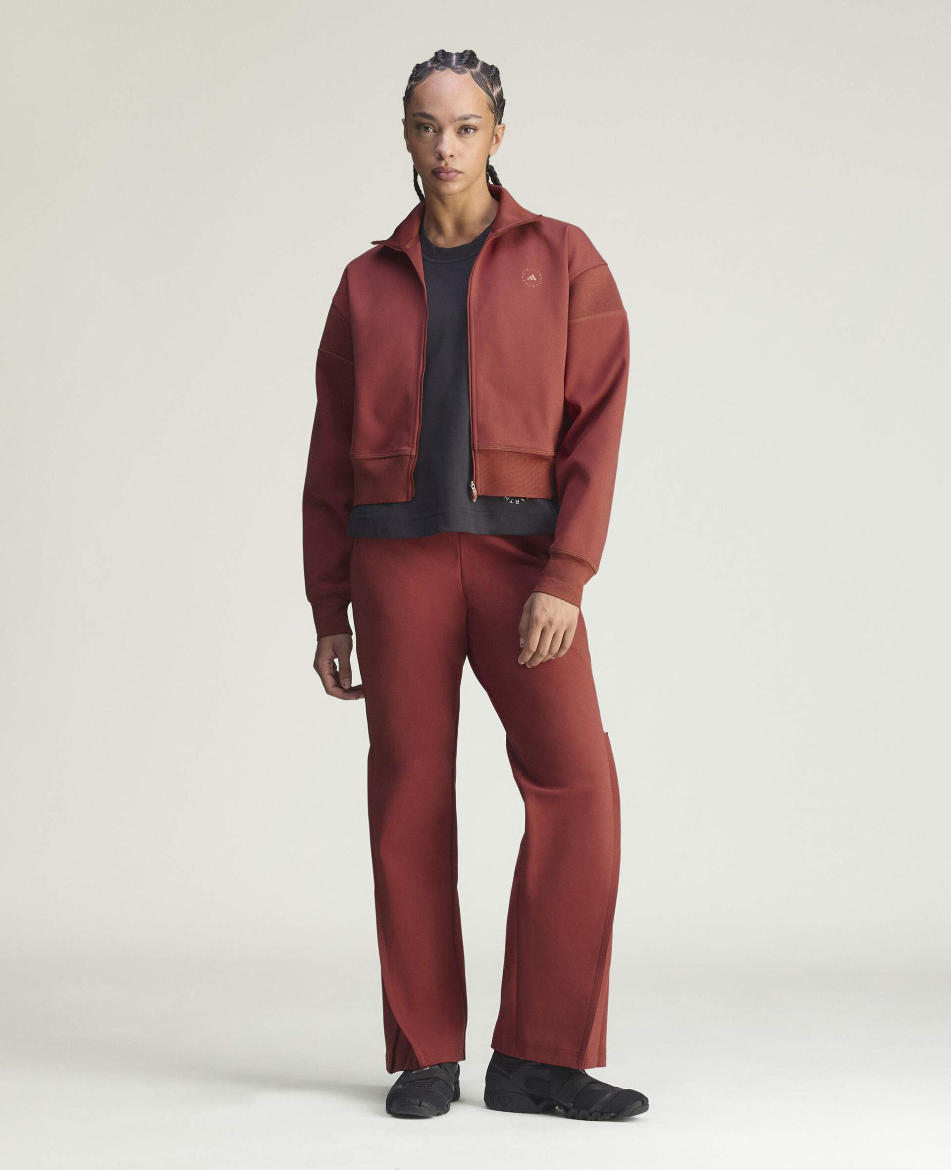 Logo Knitted Track Jacket-Red-large image number 4