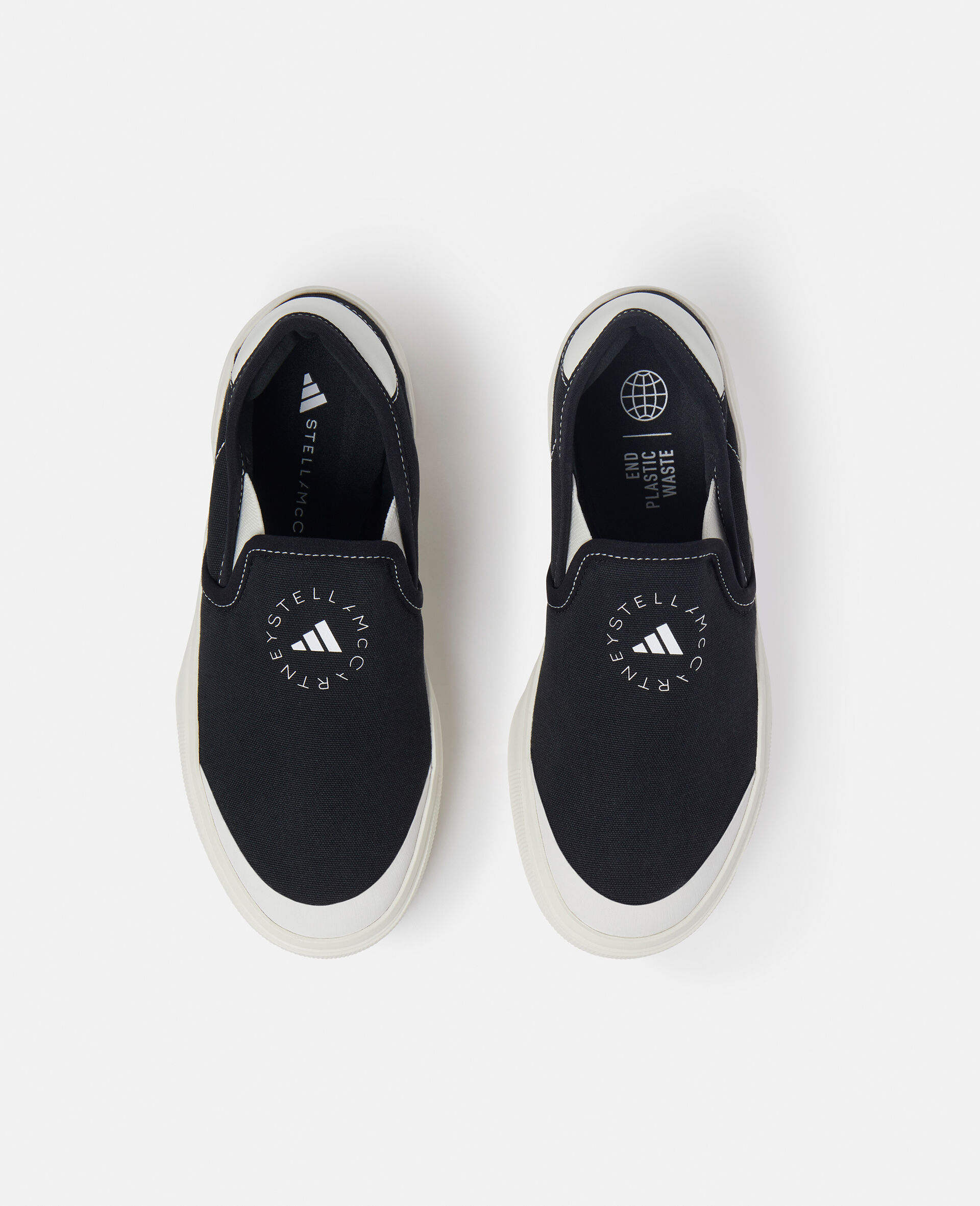 Men's shoes adidas x Stella McCartney Court Cotton Core Black/ Core Black/  Off White