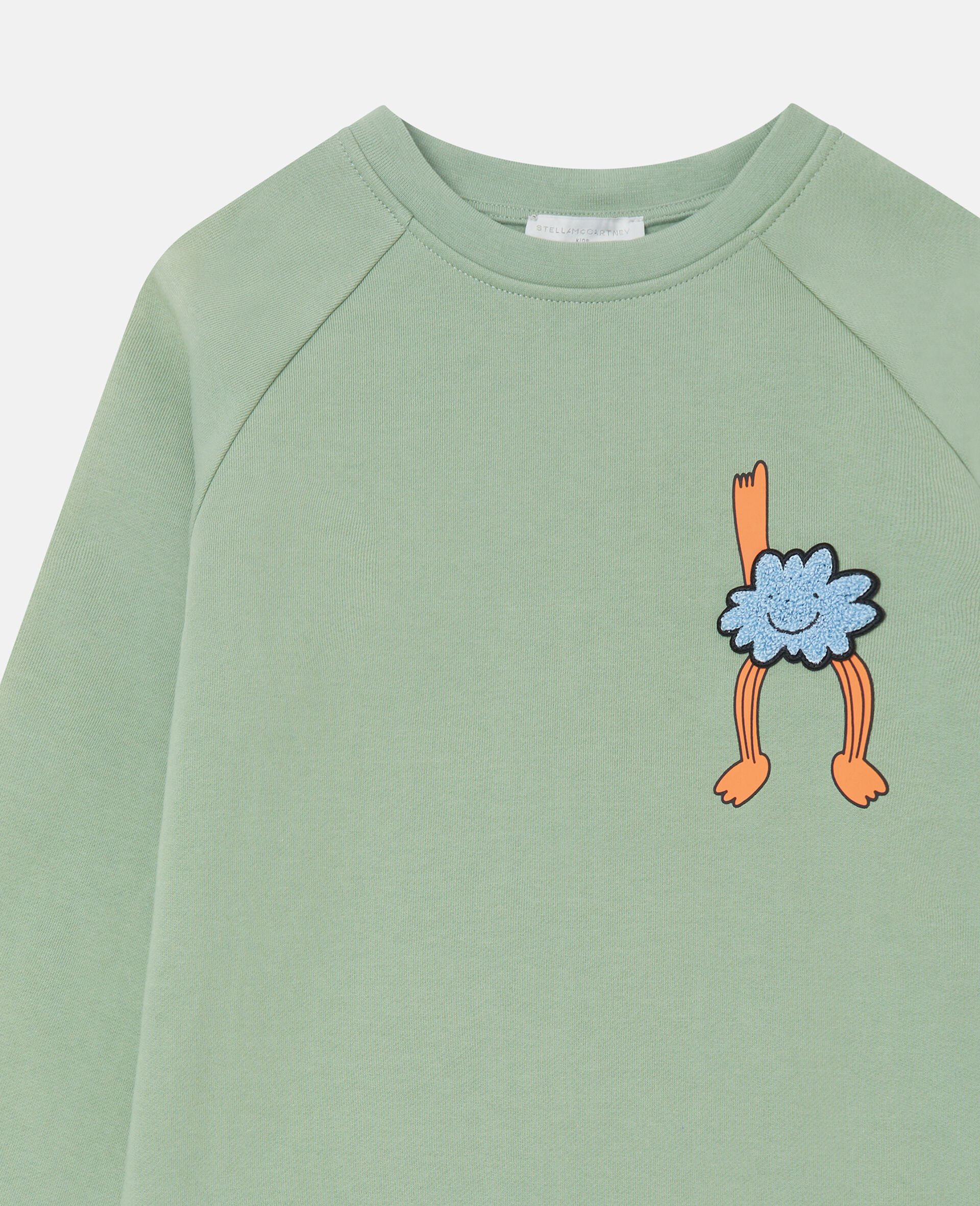 Earth Friends Graphic Crewneck Sweatshirt-Green-medium Earth Friends Graphic Crewneck Sweatshirt-Green-medium