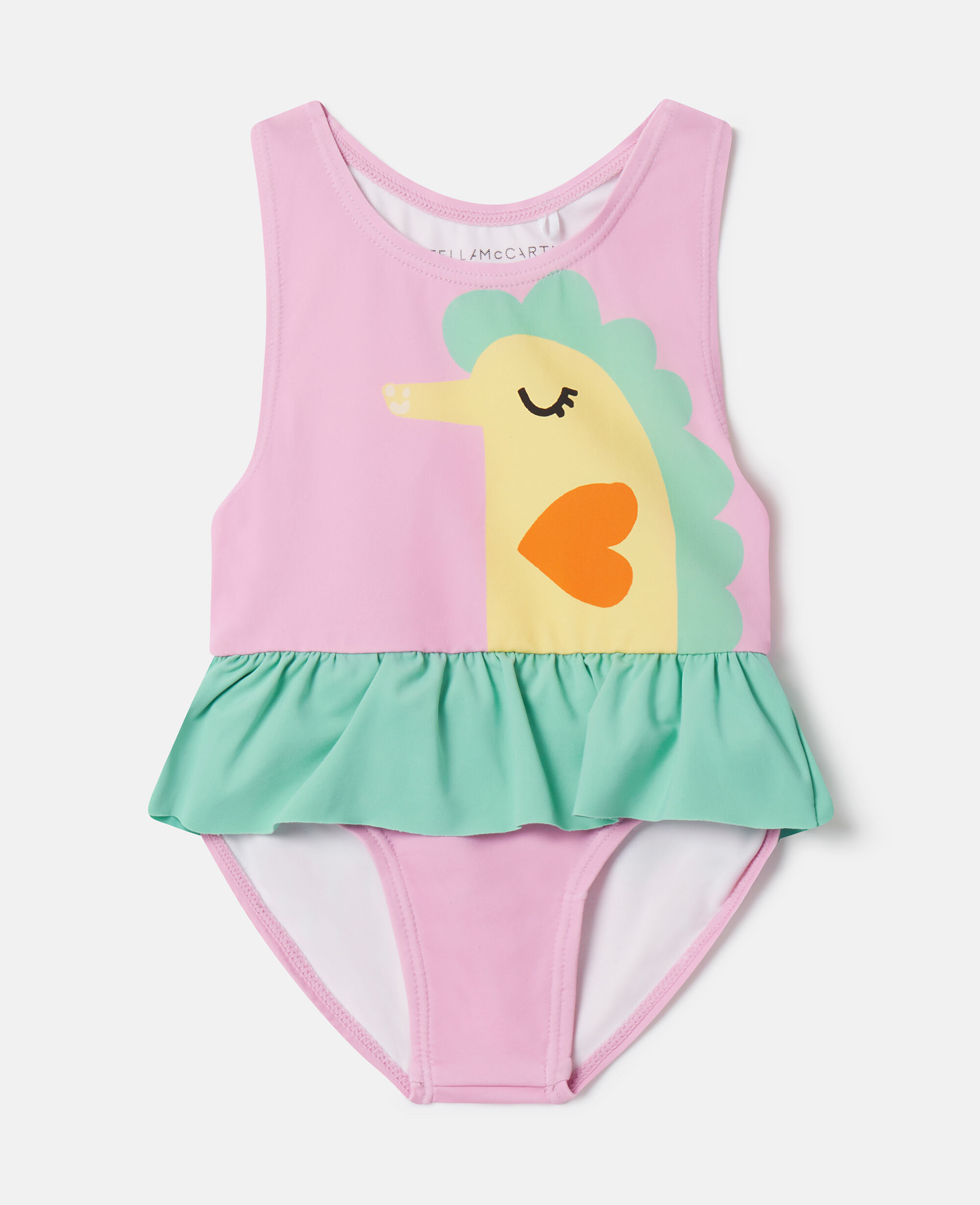 Women Pink Seahorse Print Frill Swimsuit Stella McCartney AU