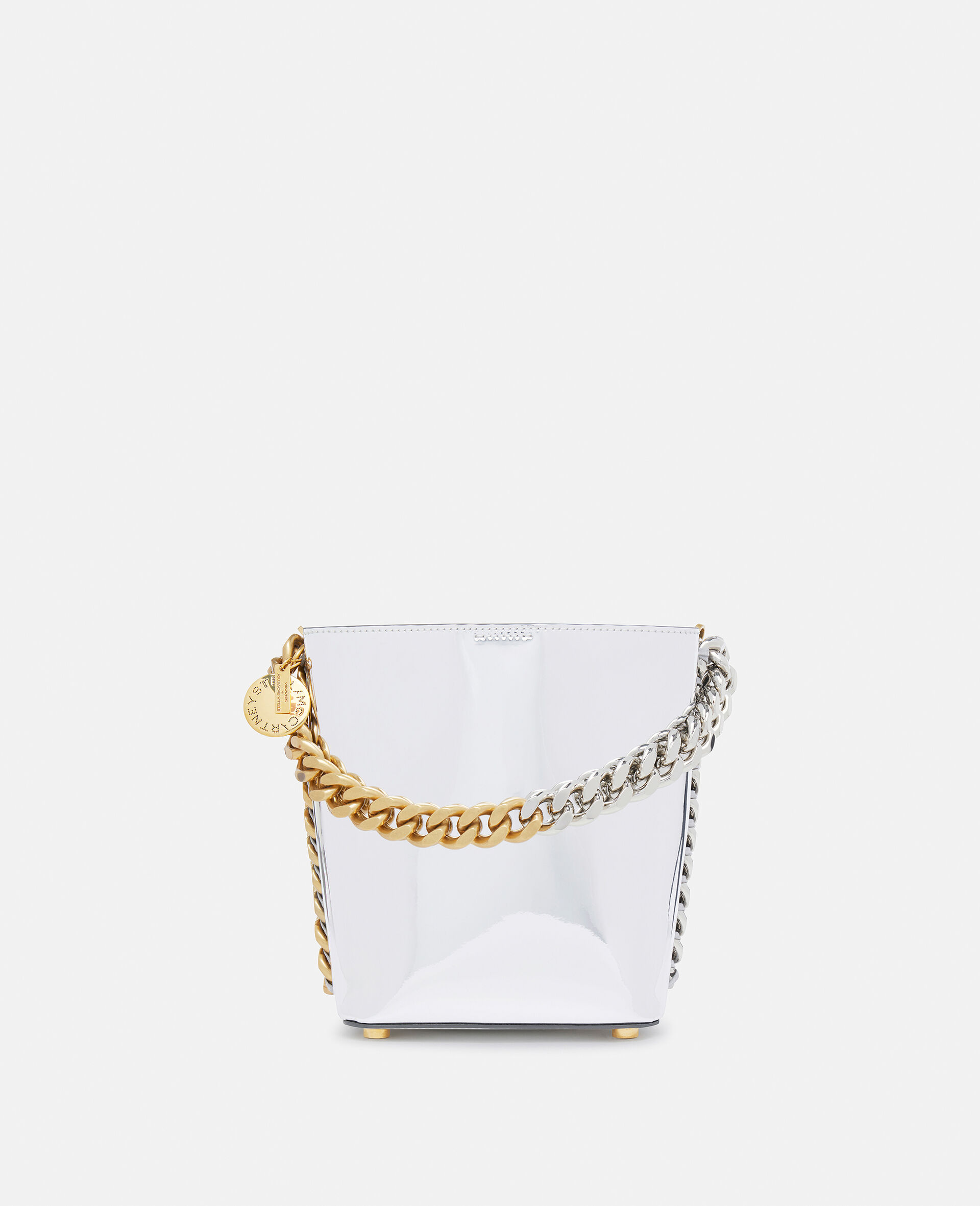 Frayme Mirrored Chrome-Finish Bucket Bag -Silver-large image number 0
