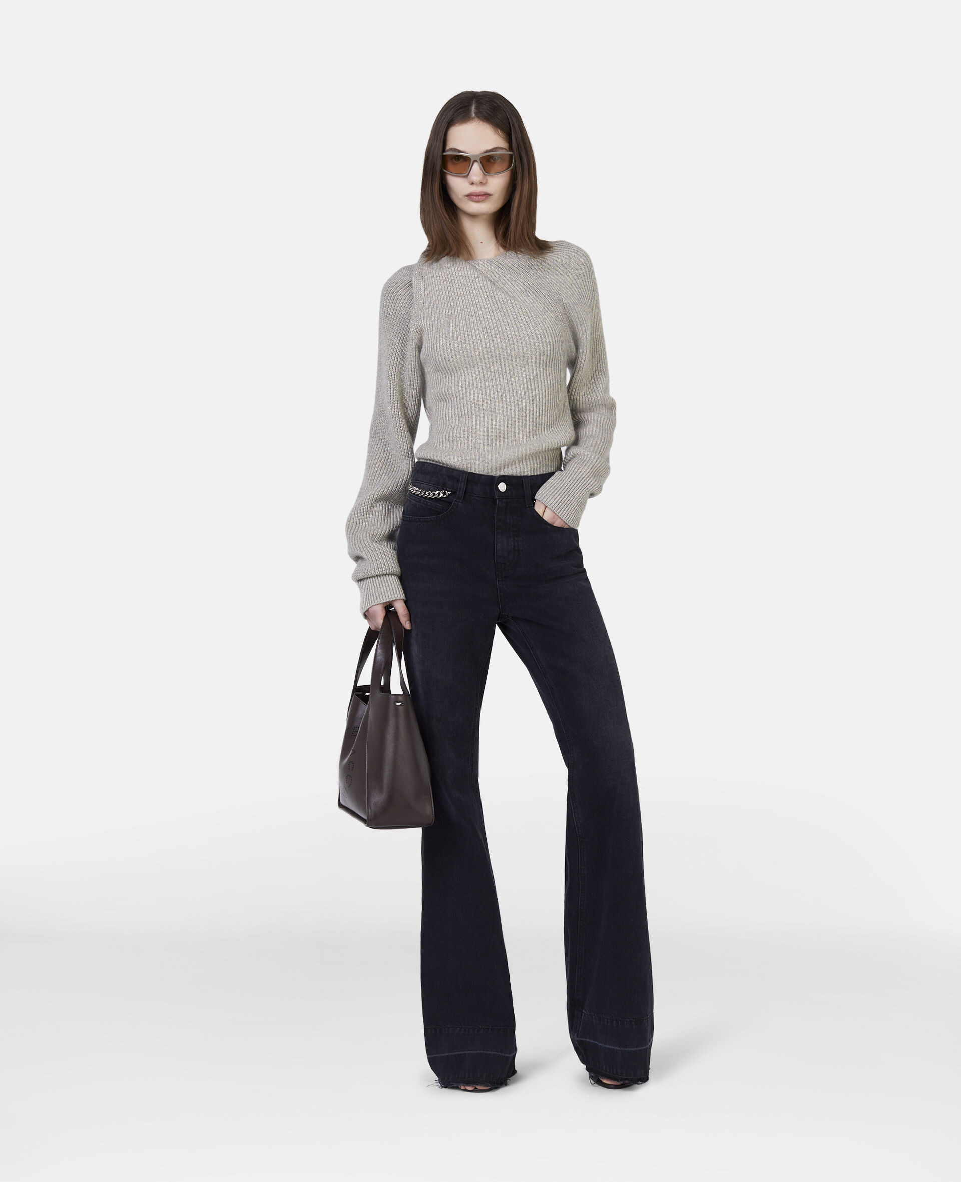 Jeans a Gamba Svasata Falabella-Nero-model