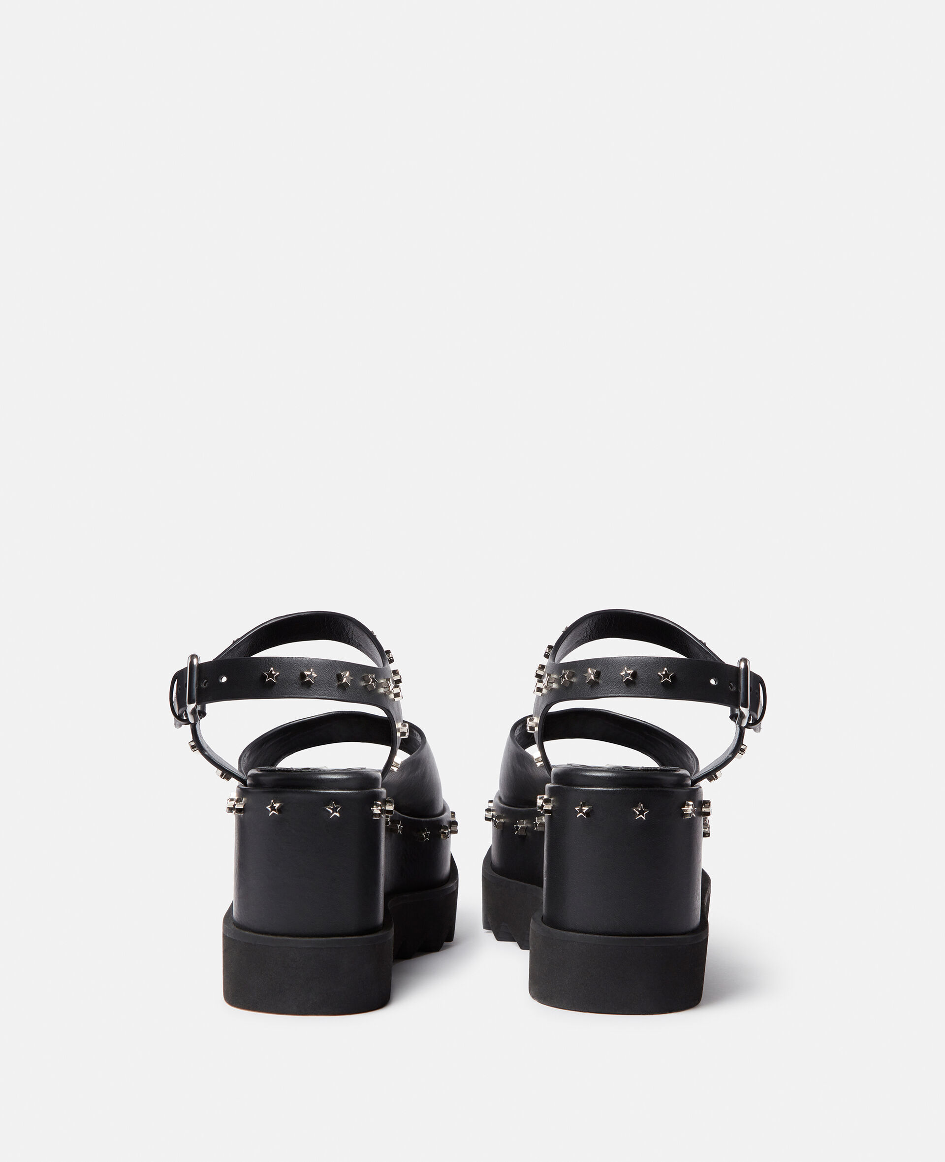 Elyse Star Stud Platform Sandals-Black-large image number 1
