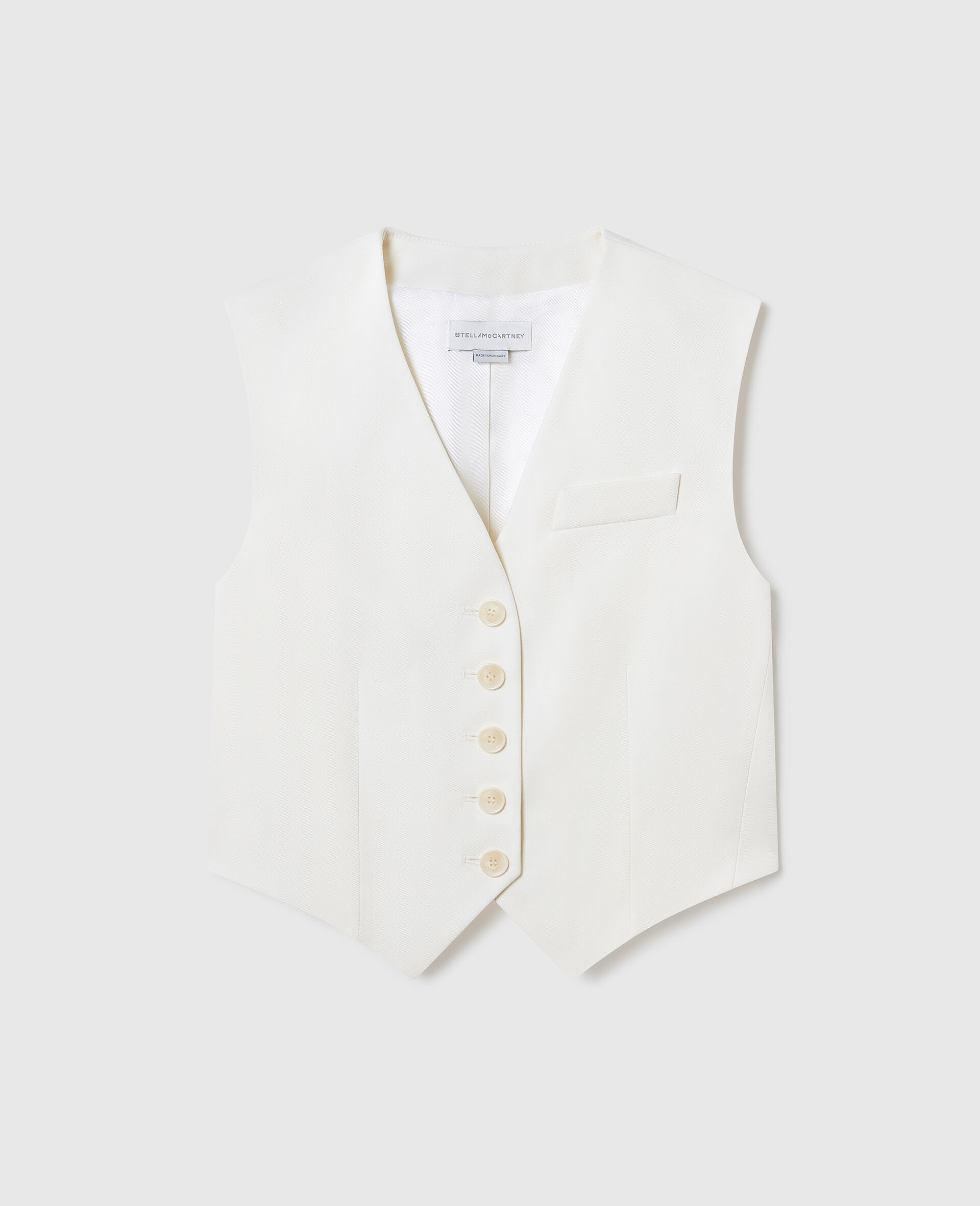 Single-Breasted Waistcoat-Cream-large image number 0