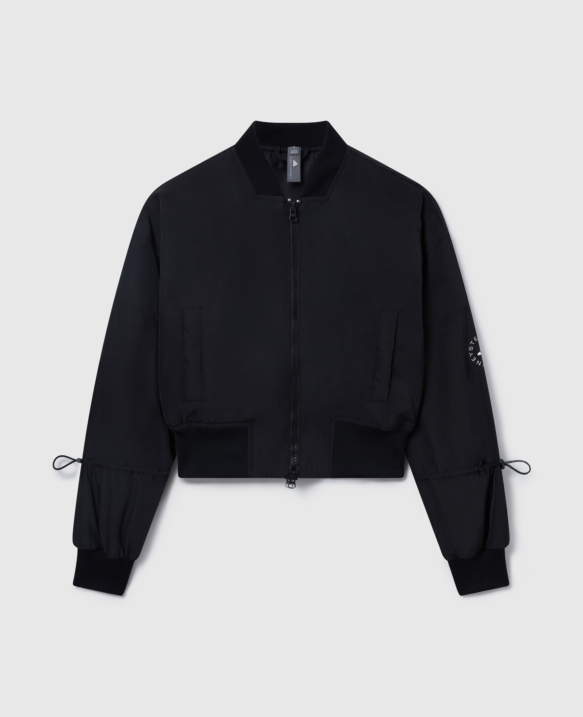 Sportswear Woven Cropped Bomber Jacket-Black-large image number 0