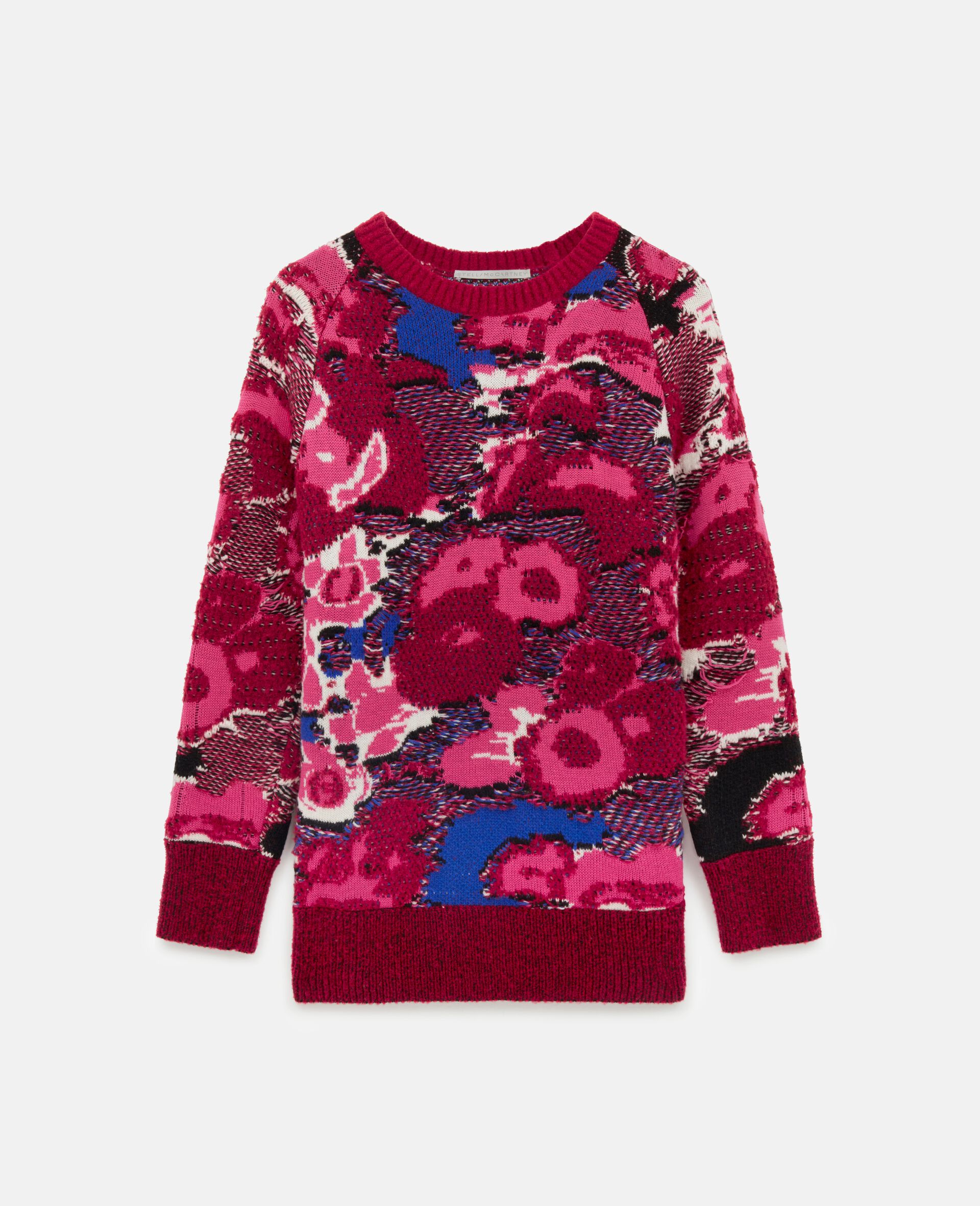Floral Jacquard Sweater-Multicoloured-large image number 0
