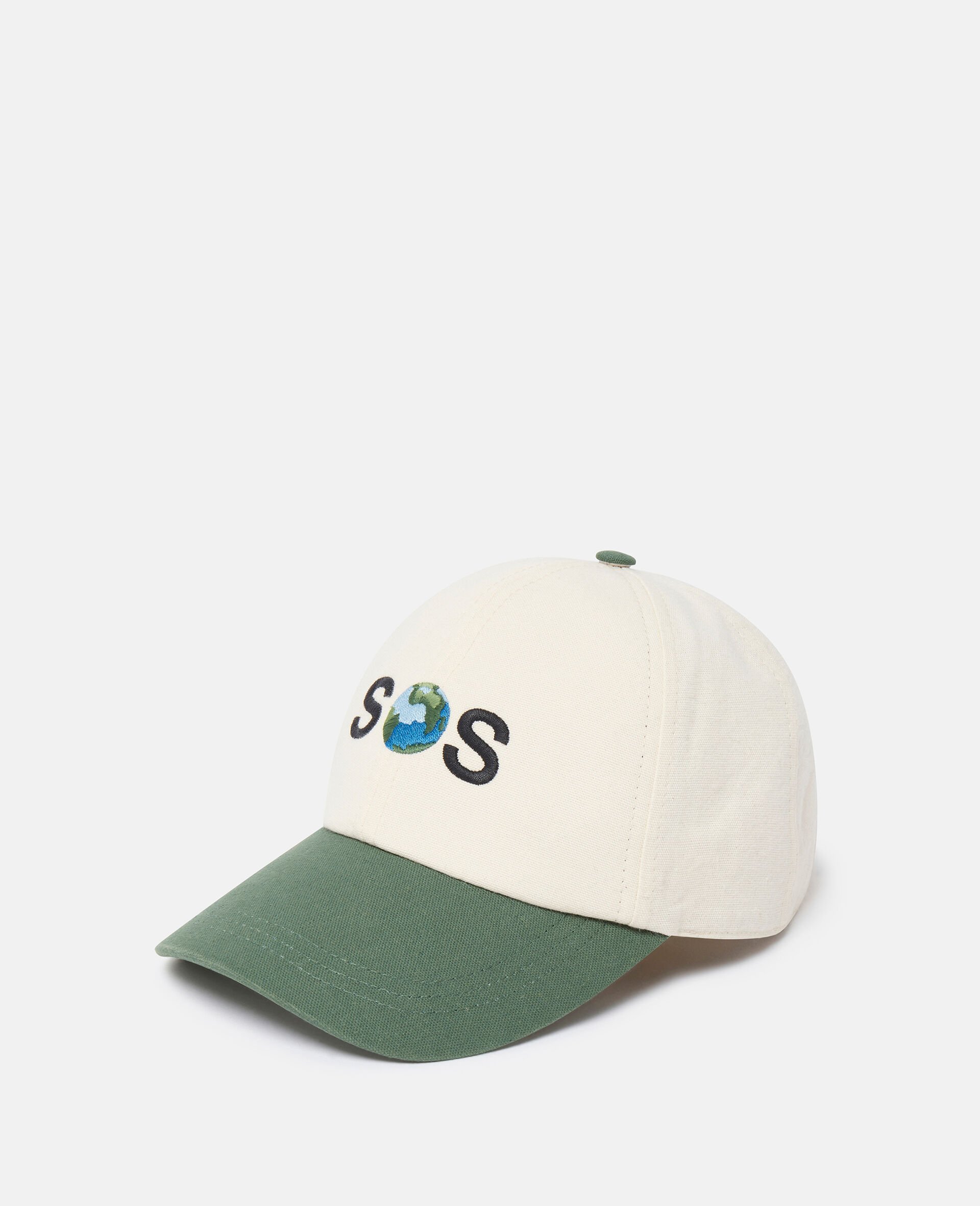 SOS Embroidered Baseball Cap-Beige-large image number 0