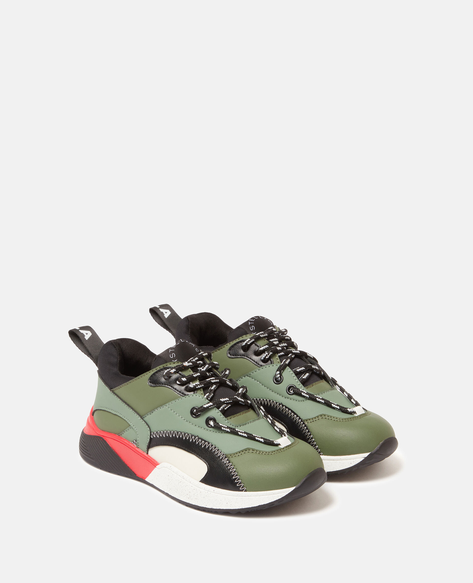 Moniker Tape Lace-Up Trainers-Multicolour-medium