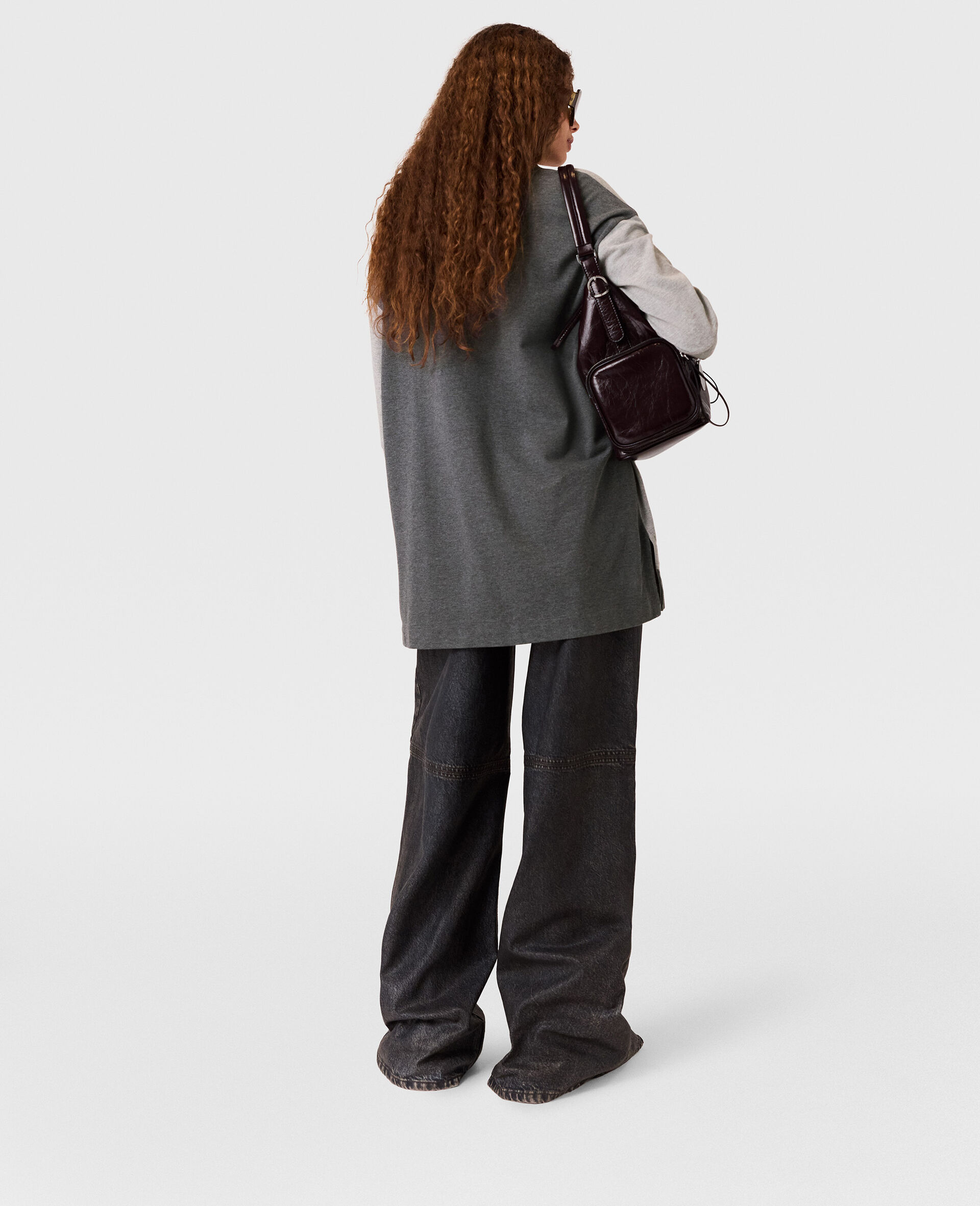 Logo Paneled Rugby Shirt-Grey-large image number 3