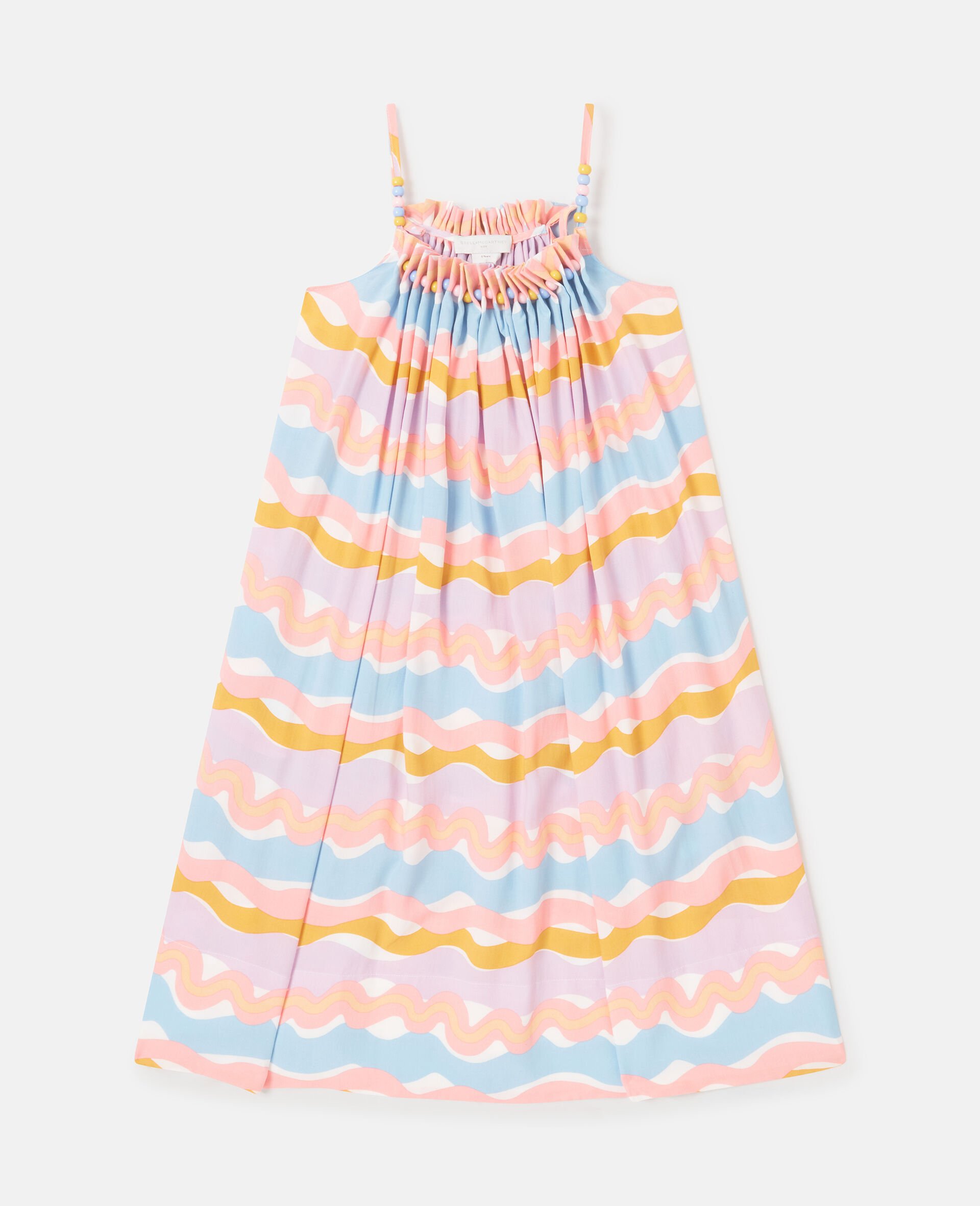 Striped Tiered Maxi Dress-Multicolour-medium