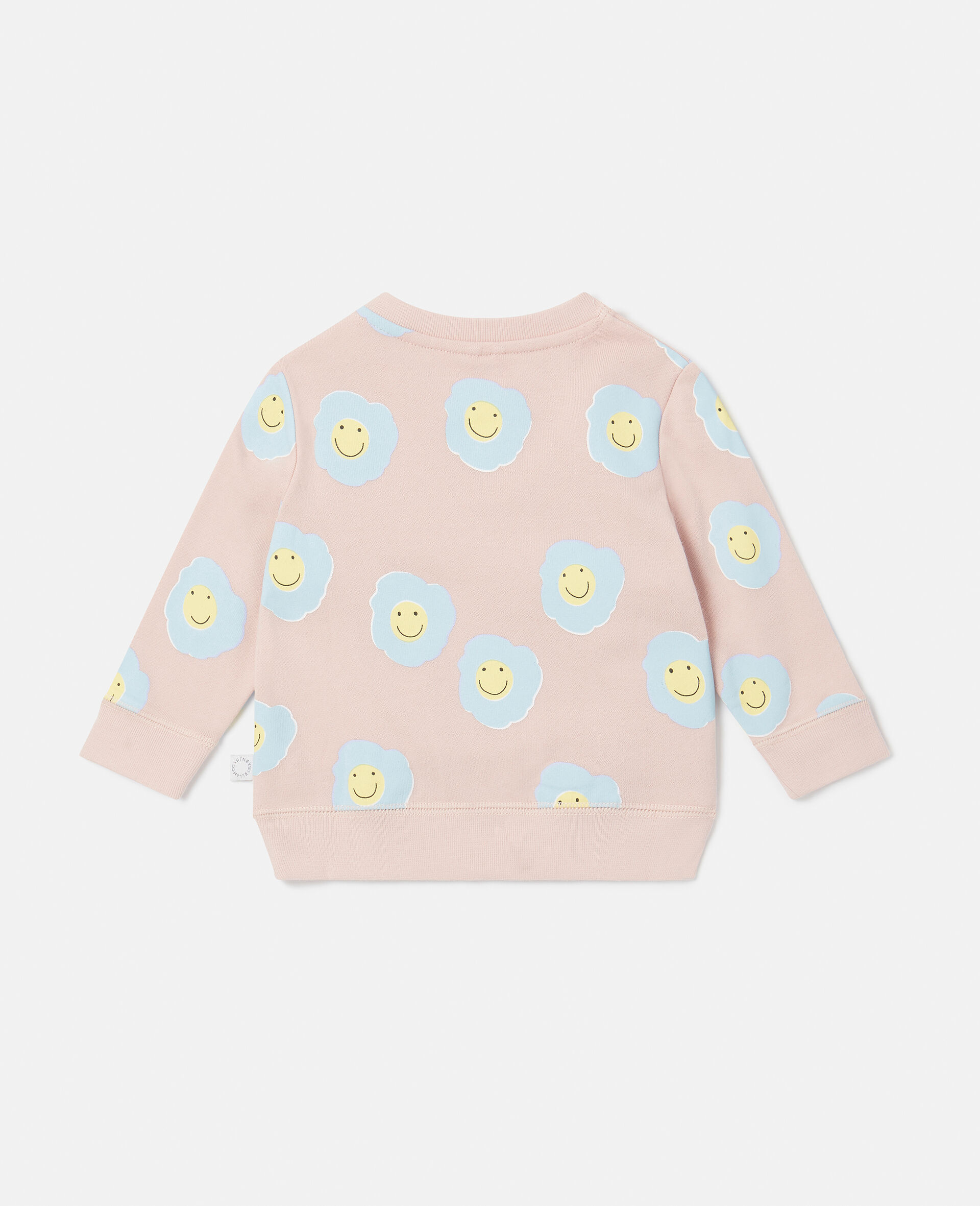Smiley Flower Print Sweatshirt-Pink-large image number 2