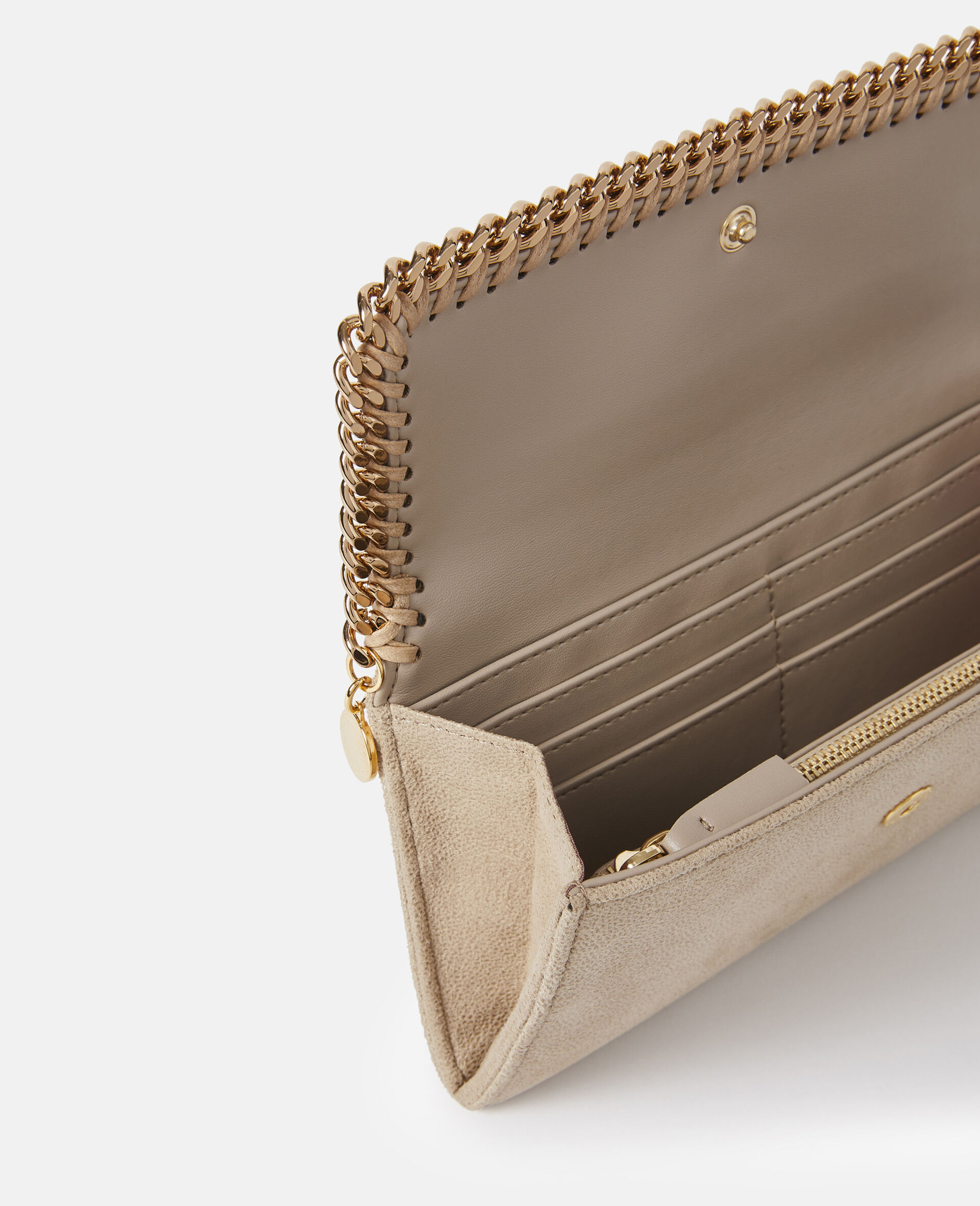 Falabella Flap Continental Wallet-Beige-medium Falabella Flap Continental Wallet-Beige-medium