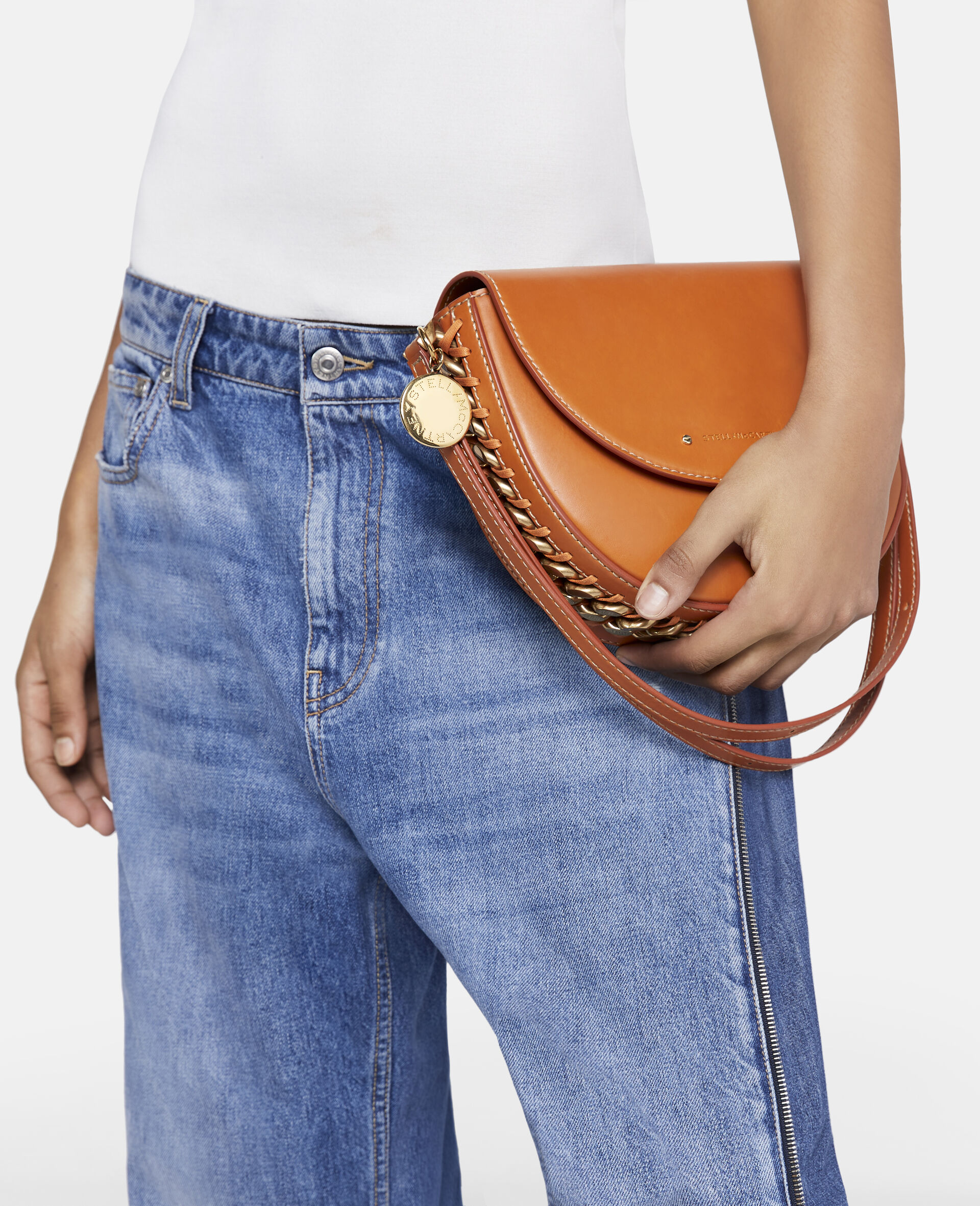 Frayme Medium Flap Shoulder Bag-Brown-large image number 1