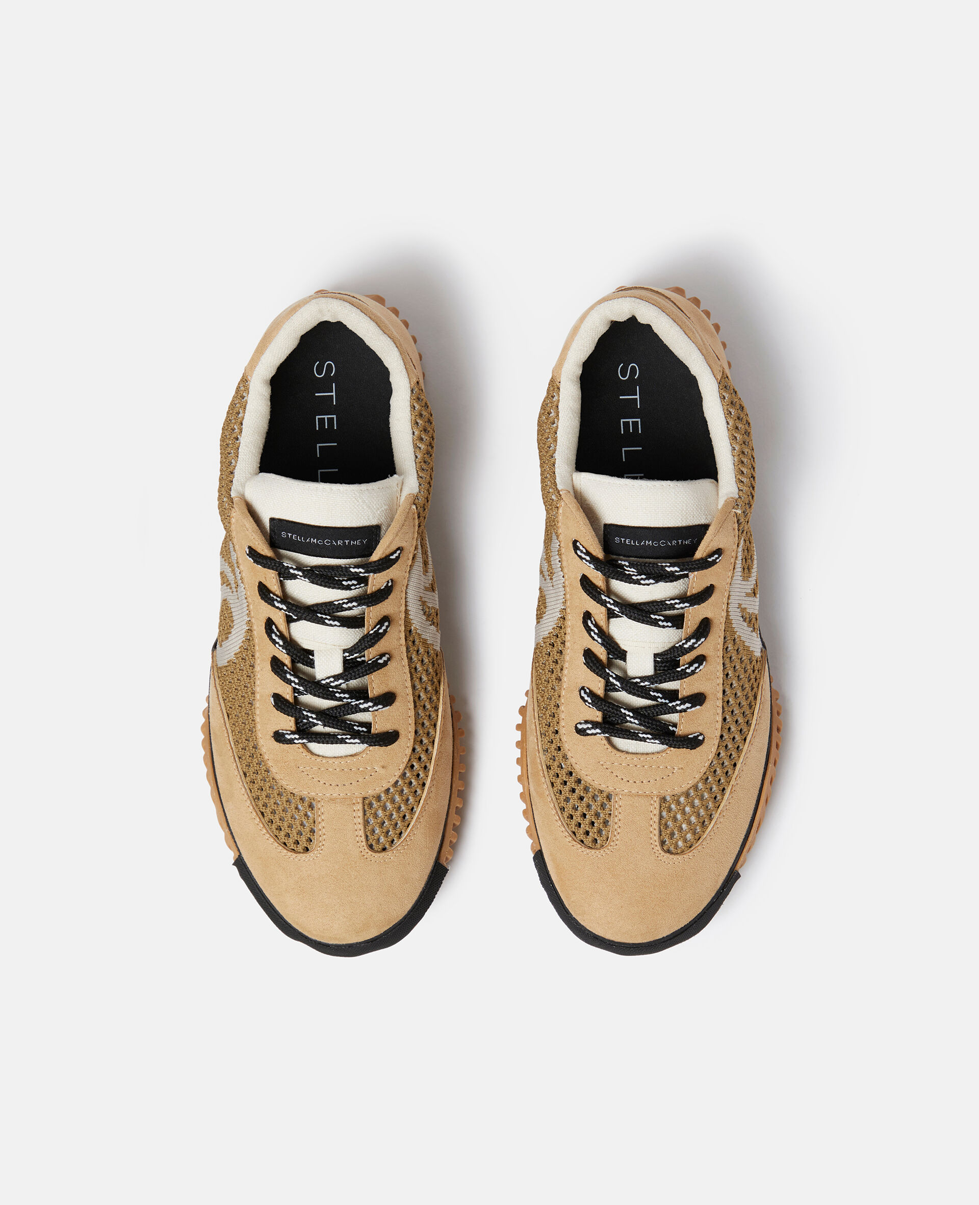 S-Wave Sport Mesh Paneled Sneakers-Black-large image number 3