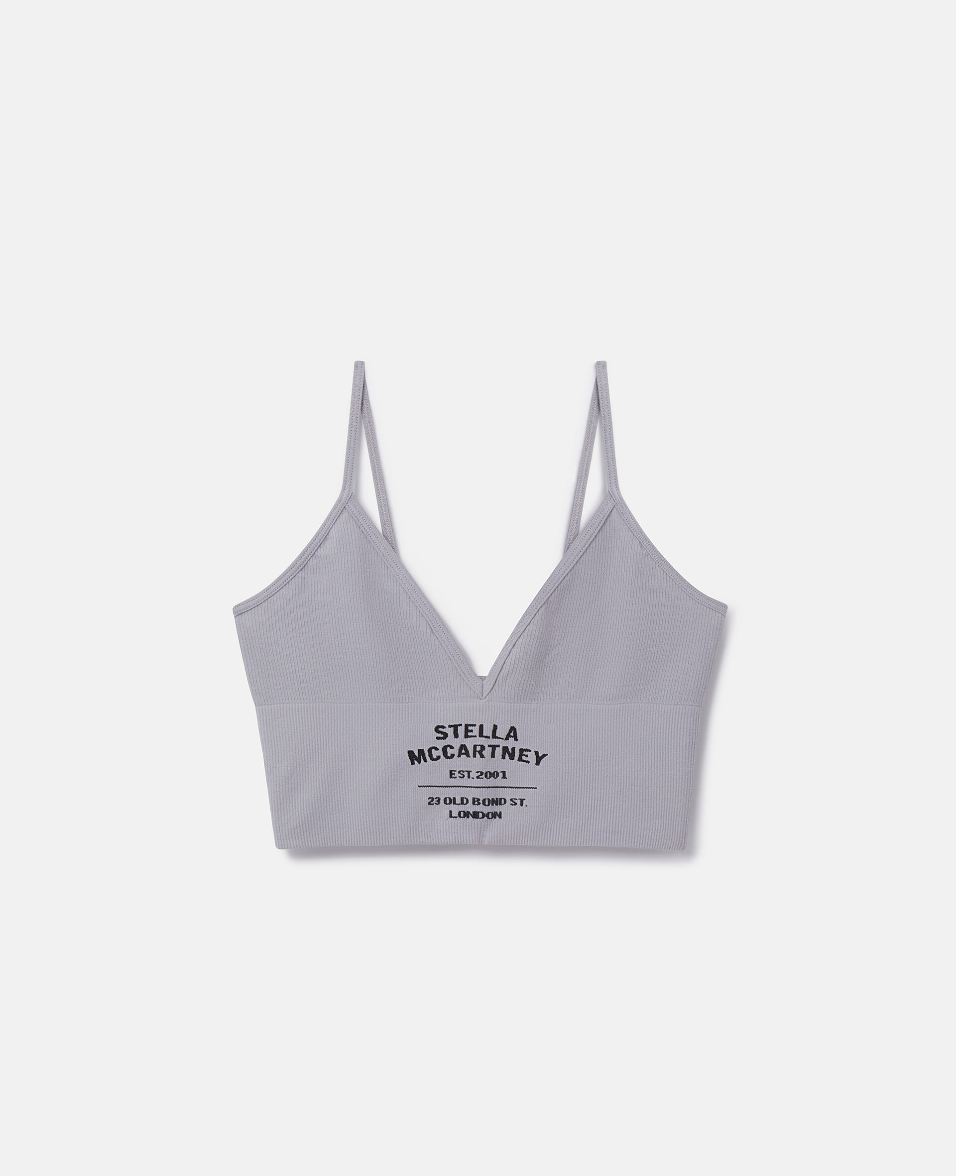 Women Grey Logo Seamless Soft Cup Bralette