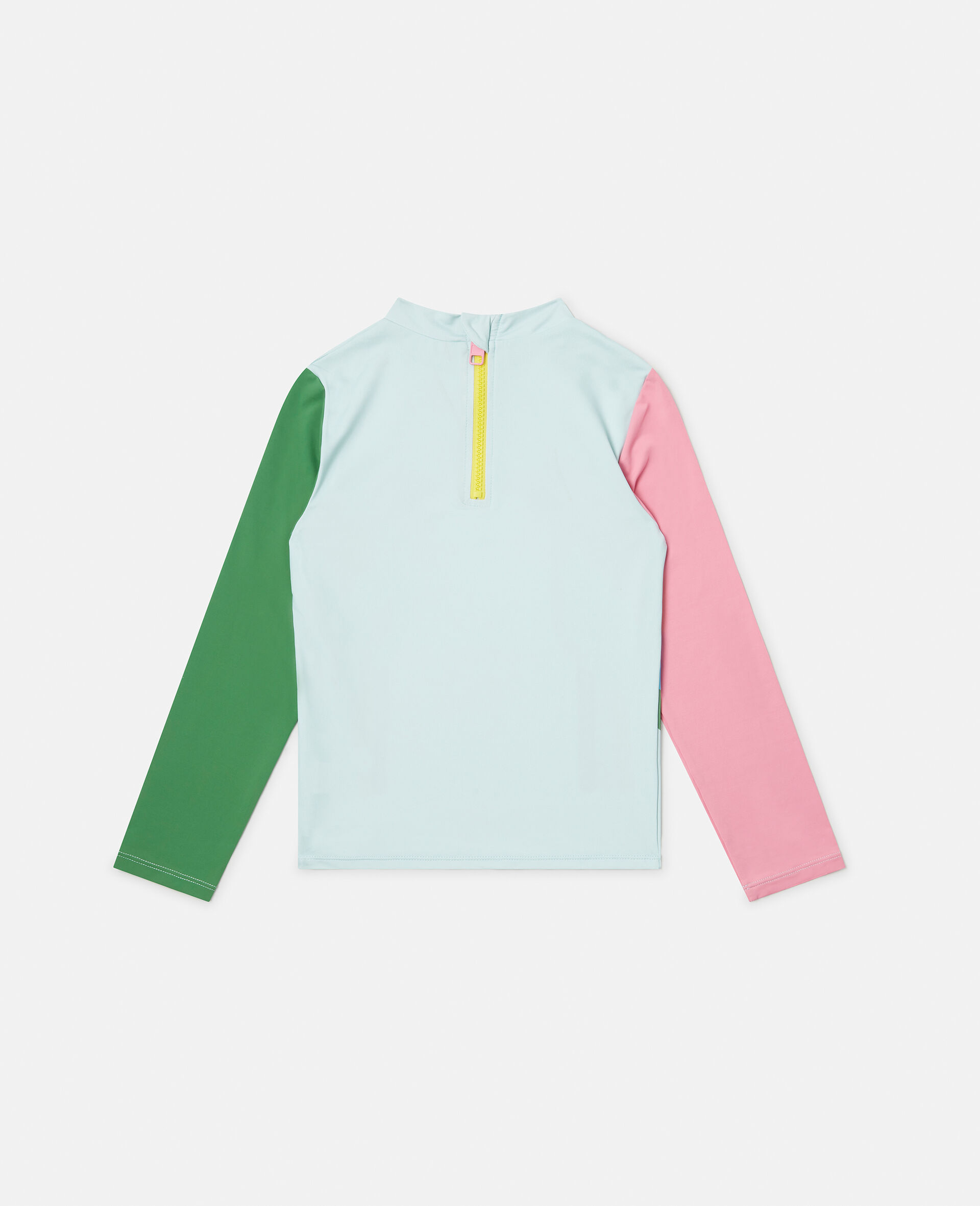 Double Parrot Print Frill Swim Top and Bikini Briefs-Multicolour-large image number 2