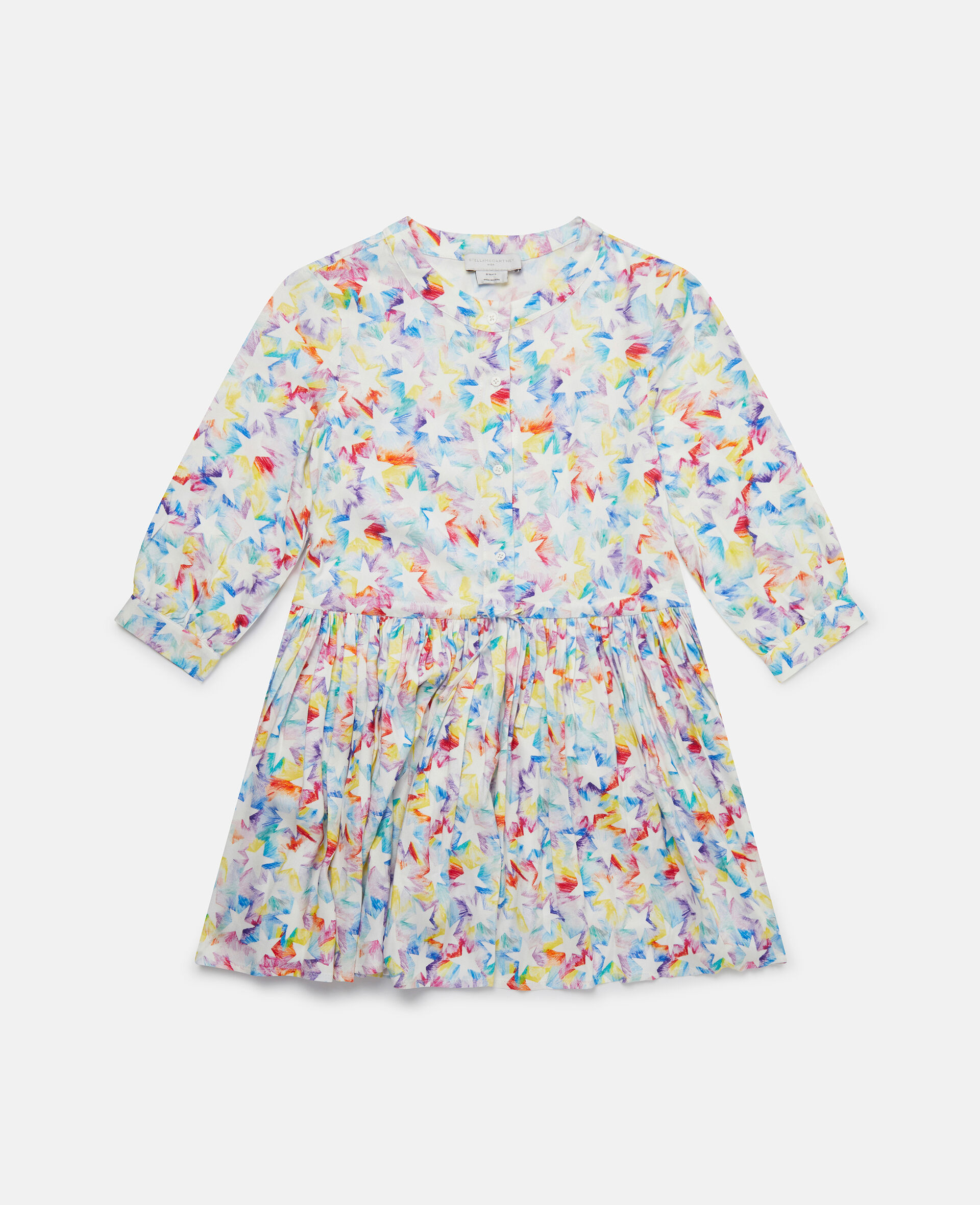 Rainbow Star Outline Skater Dress-Multicolour-large image number 0