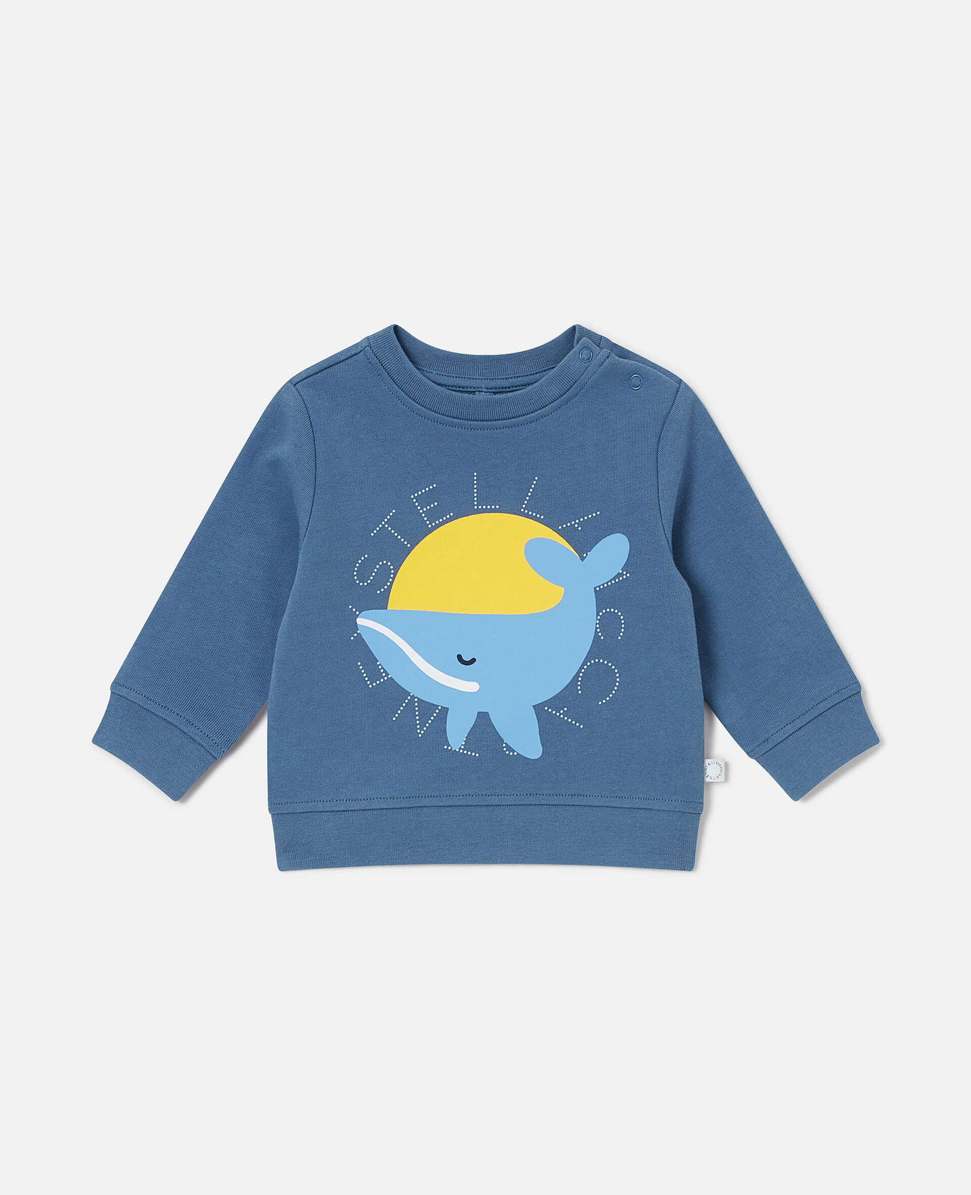 Whale And Sun Long Sleeve Top-Blue-large image number 0