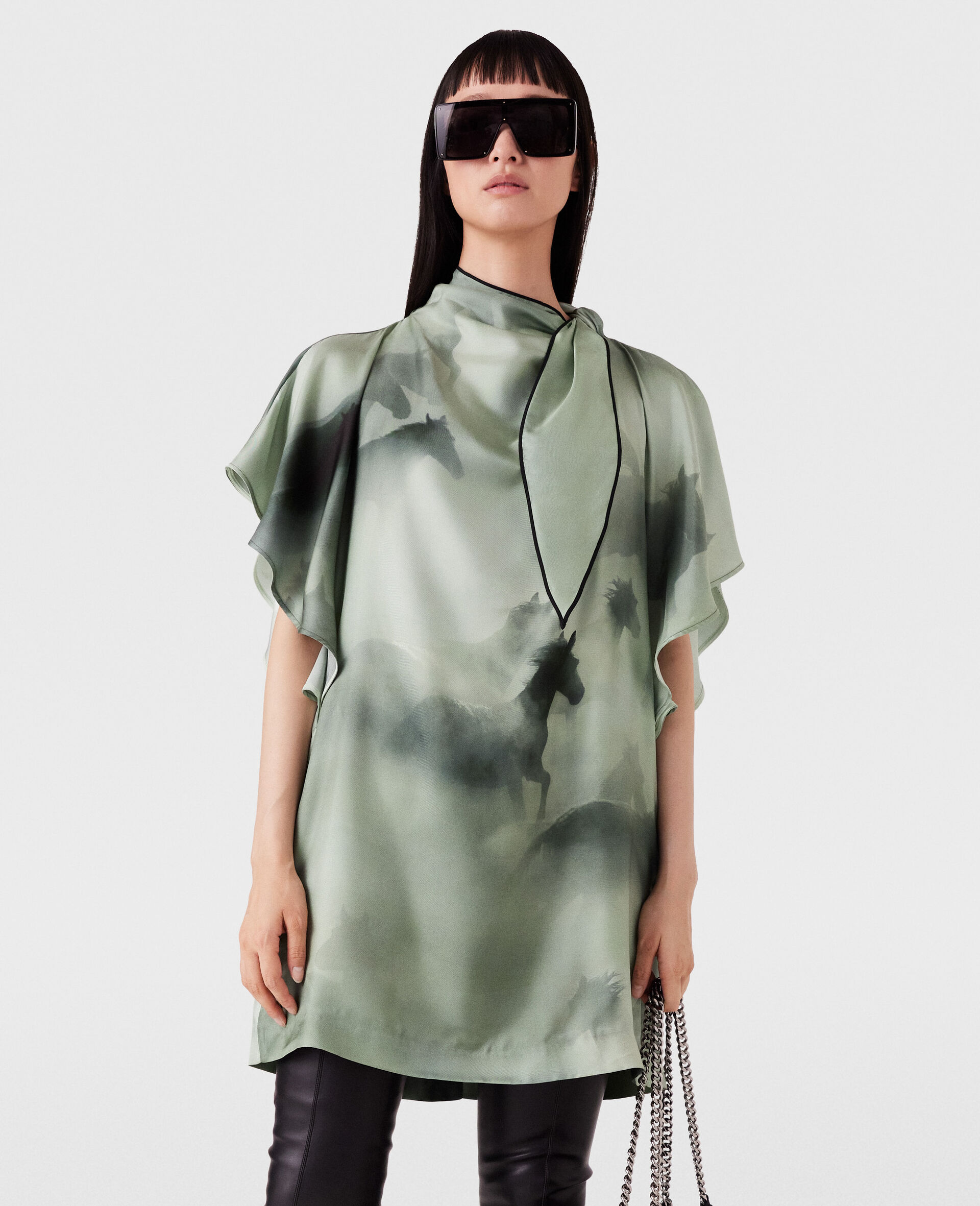 Robe avec imprime chevaux-Vert-large image number 4